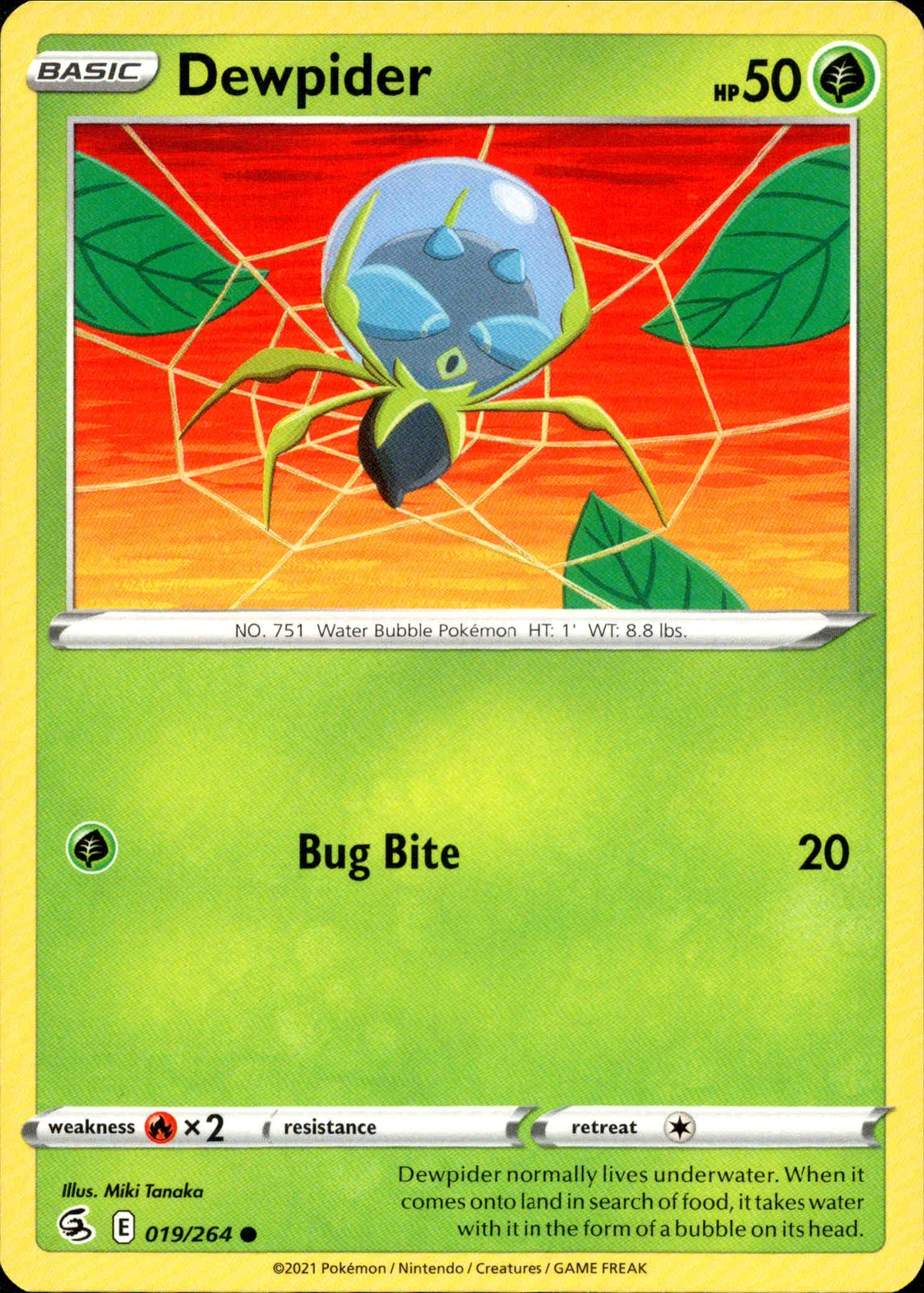 Dewpider - 019/264 - Fusion Strike - Card Cavern