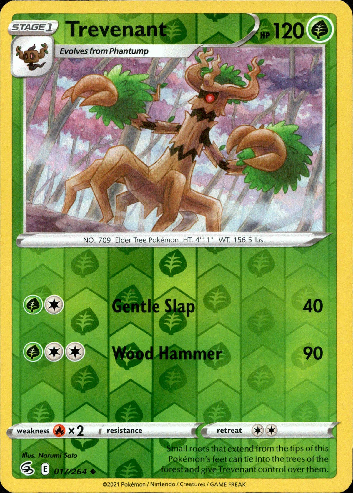 Trevenant - 017/264 - Fusion Strike - Reverse Holo - Card Cavern