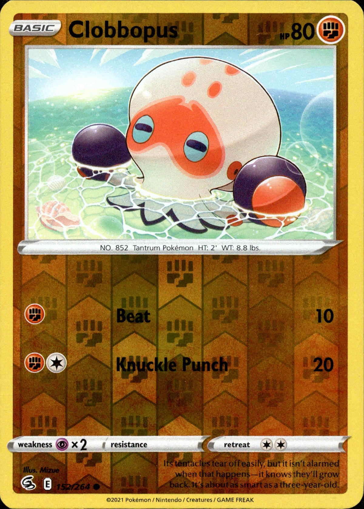 Clobbopus - 152/264 - Fusion Strike - Reverse Holo - Card Cavern