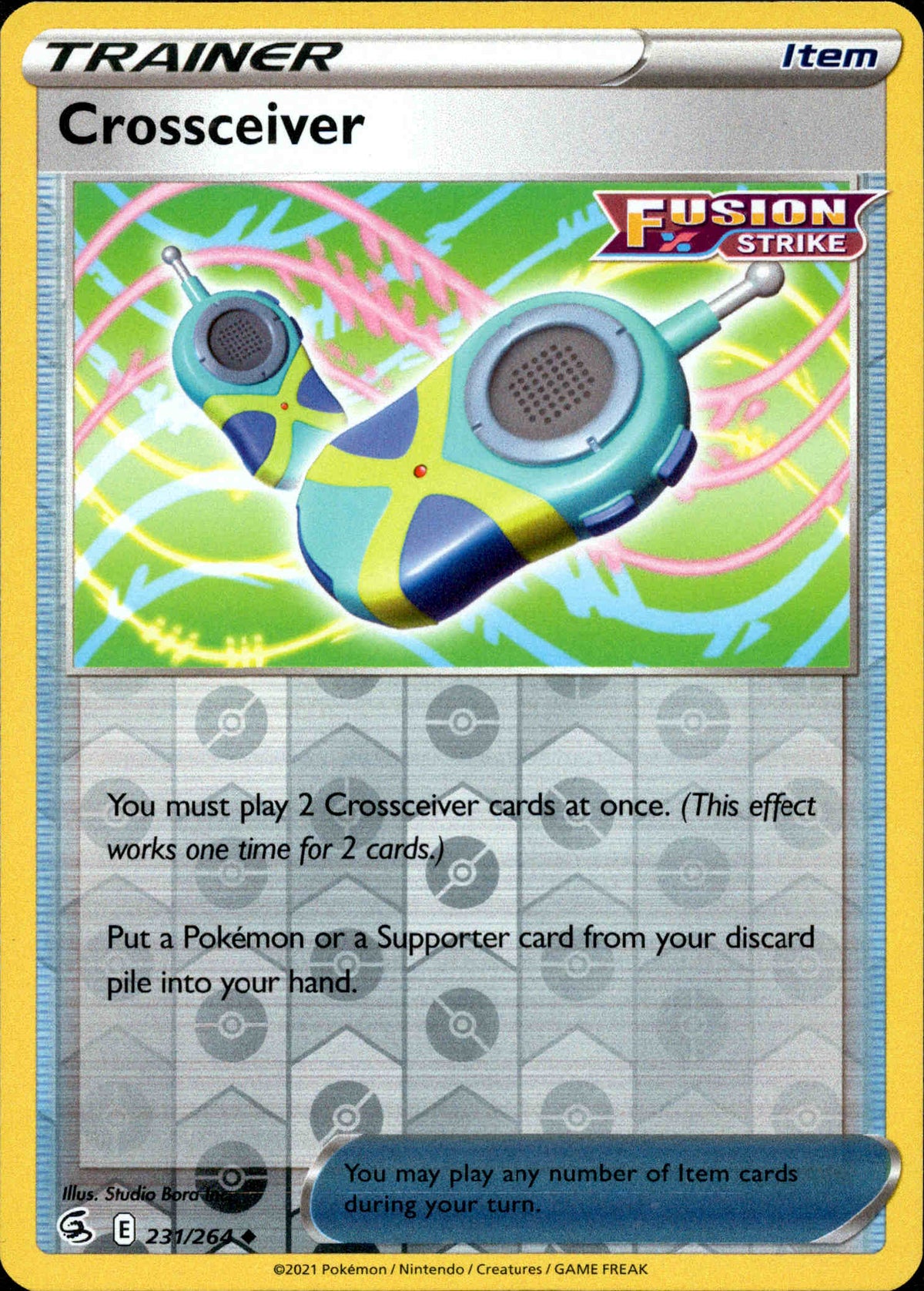 Crossceiver - 231/264 - Fusion Strike - Reverse Holo - Card Cavern