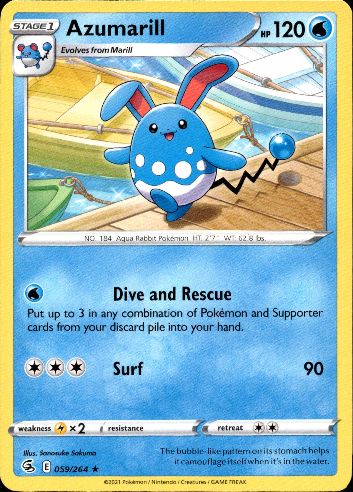 Azumarill - 059/264 - Fusion Strike - Card Cavern