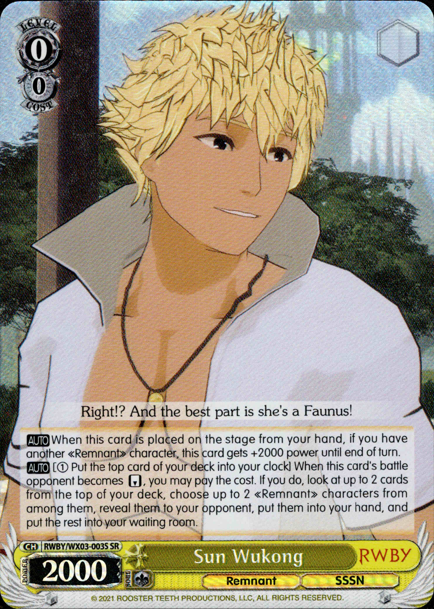 Sun Wukong - RWBY/WX03-003S - RWBY - Card Cavern