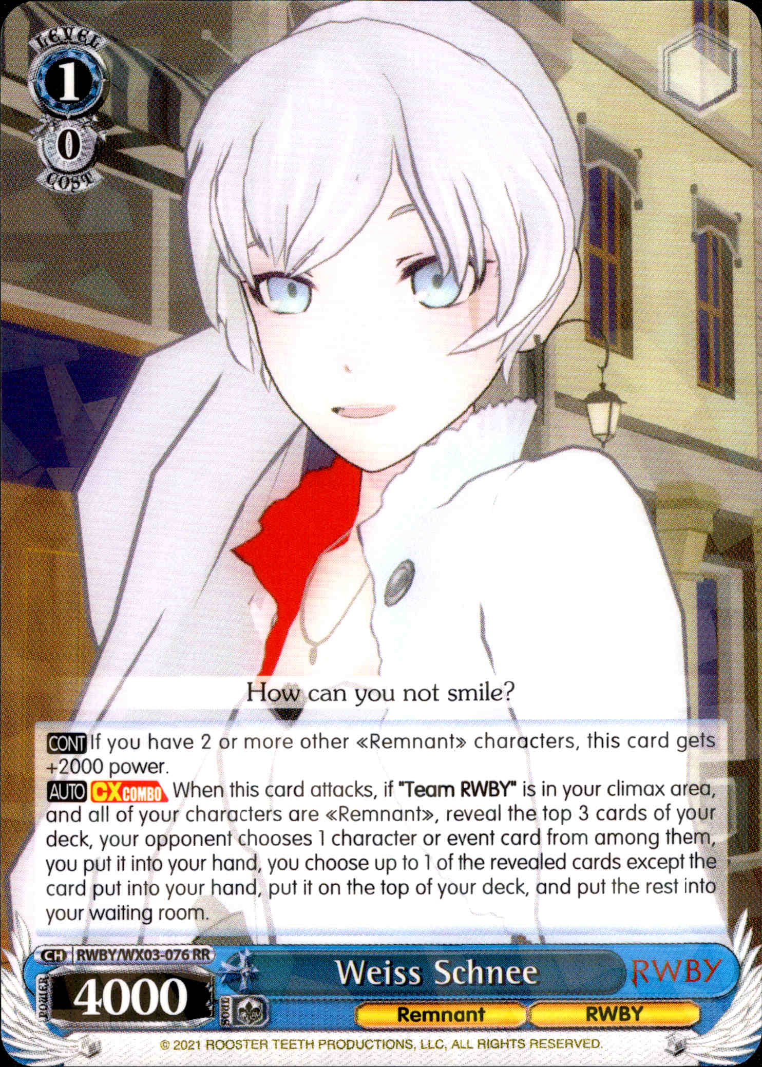Weiss Schnee - RWBY/WX03-076R - RWBY - Card Cavern