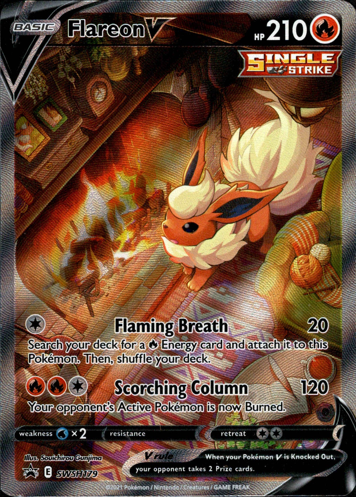 Flareon V Full Art - SWSH179 - Sword & Shield Promo - Card Cavern