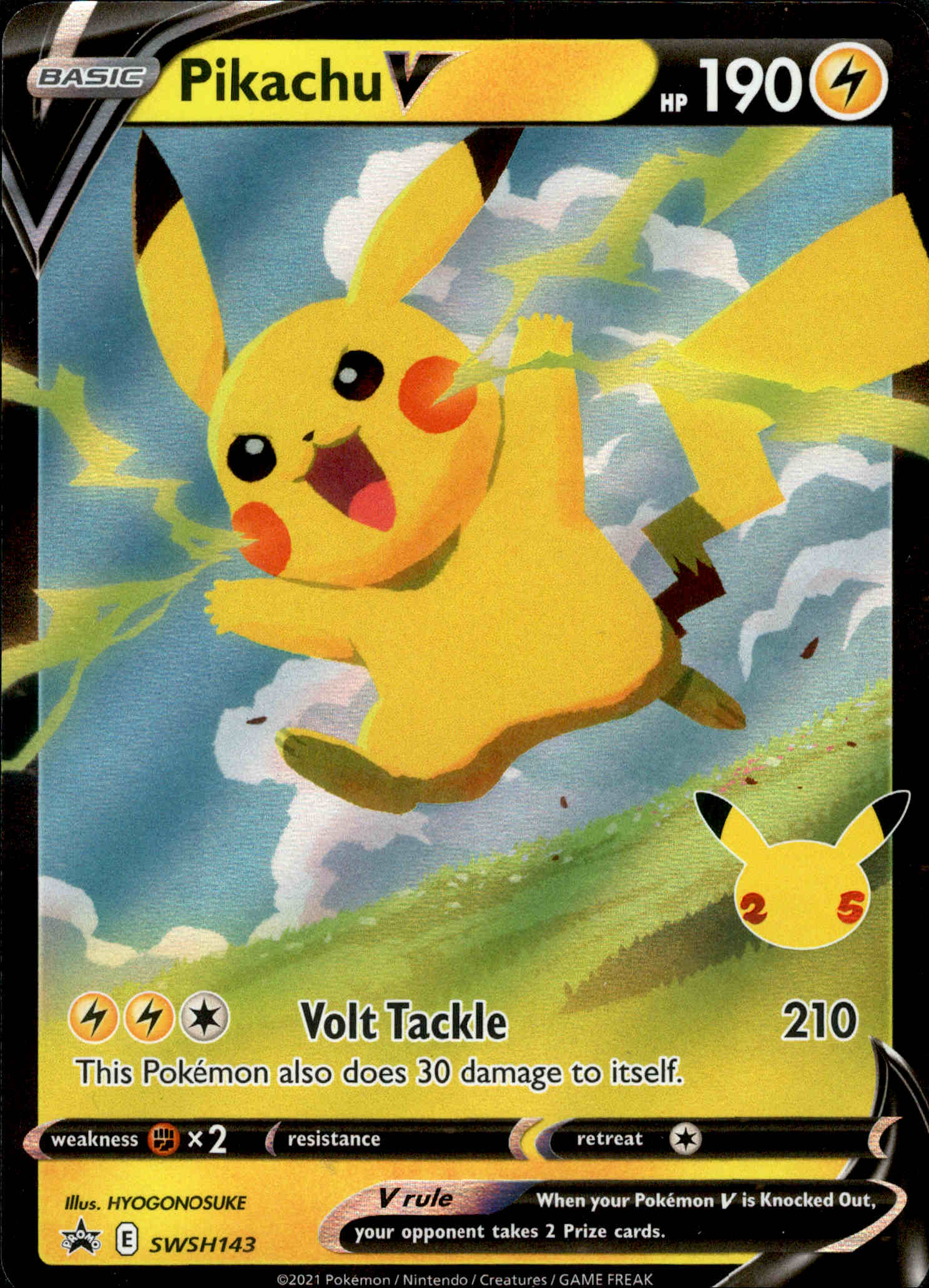 Pikachu V - SWSH143 - Sword & Shield Promo - Card Cavern