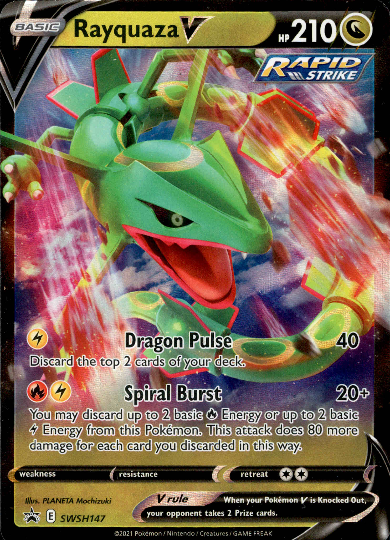 Rayquaza V - SWSH147 - Sword & Shield Promo - Card Cavern