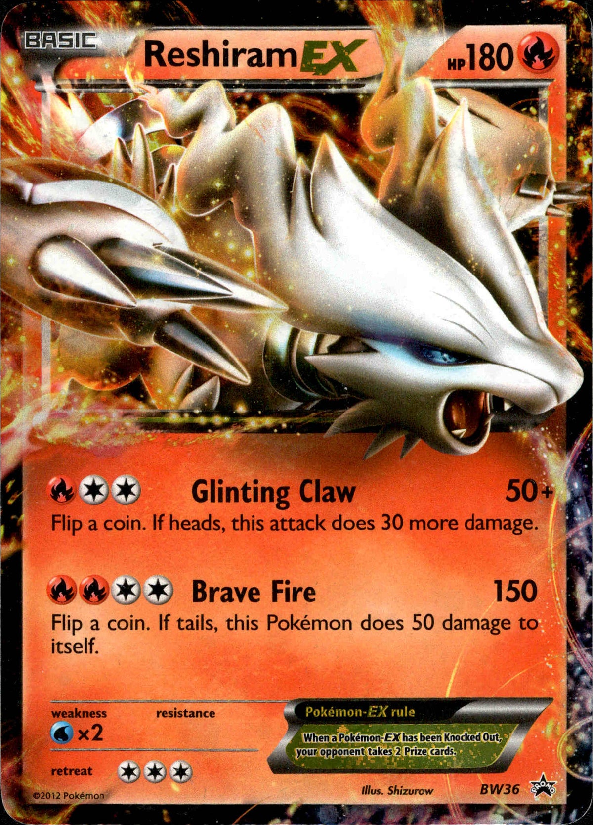 Reshiram EX - BW36 - Black and White Promo - Card Cavern