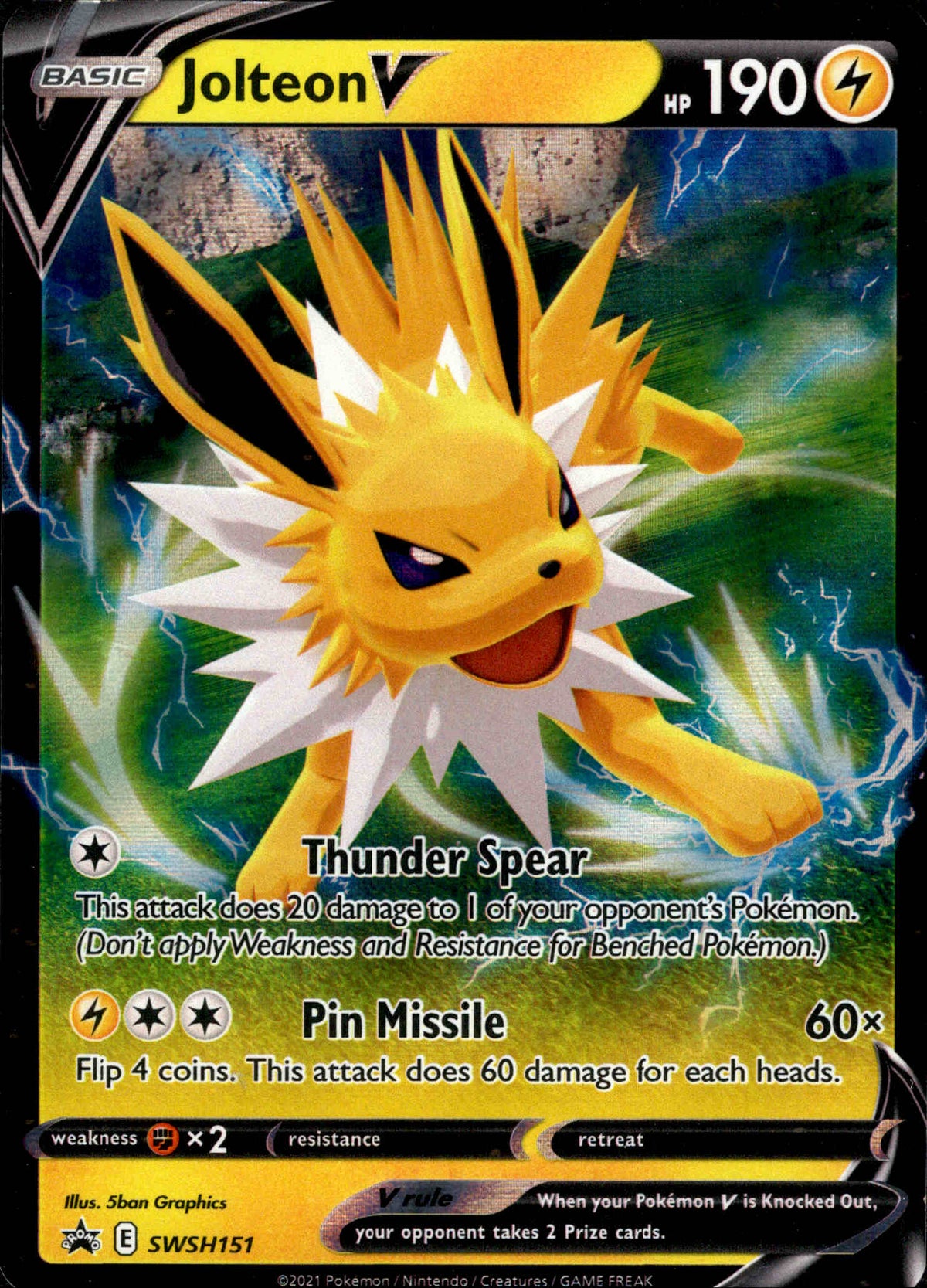 Jolteon V - SWSH151 - Sword & Shield Promo - Card Cavern
