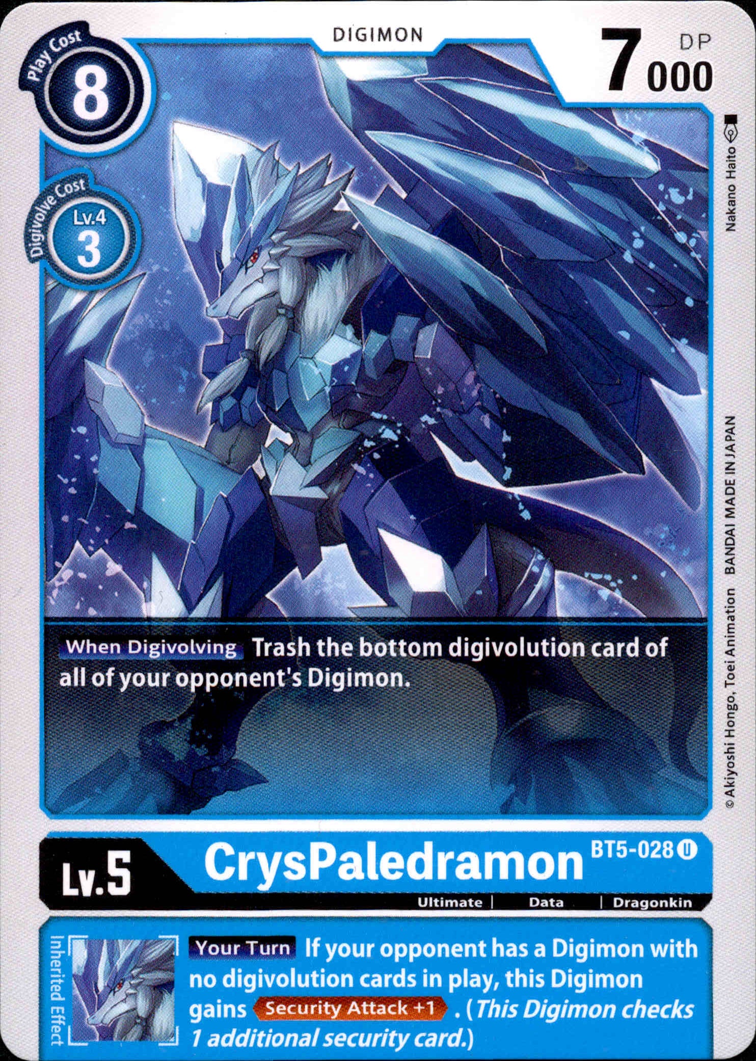 CrysPaledramon - BT5-028 - Battle Of Omni - Card Cavern