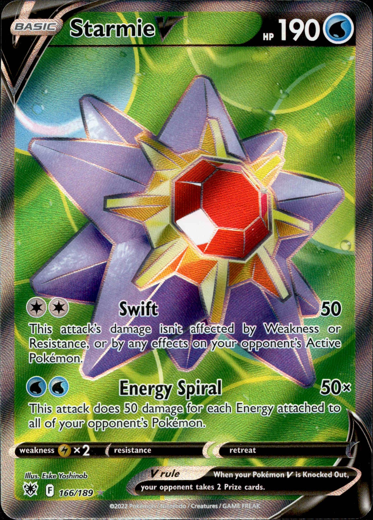 Starmie V Full Art - 166/189 - Astral Radiance - Holo - Card Cavern