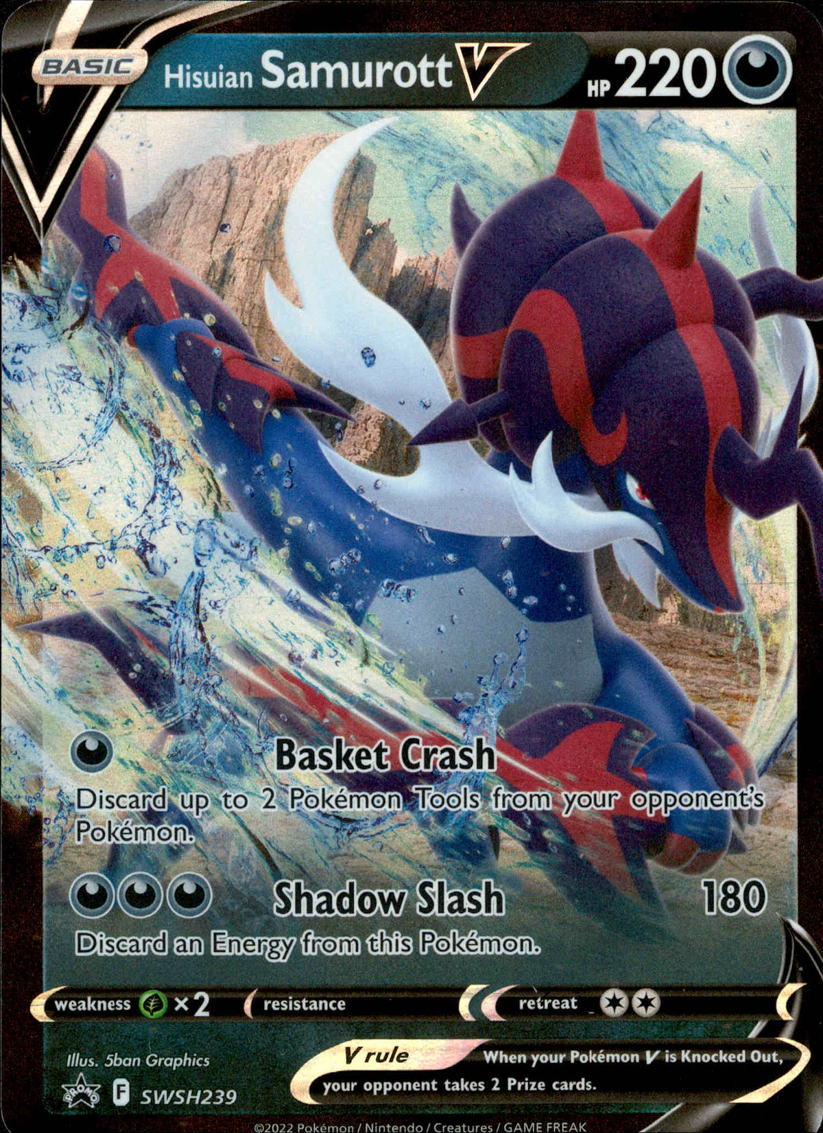Hisuian Samurott V - SWSH239 - Sword & Shield Promo - Card Cavern