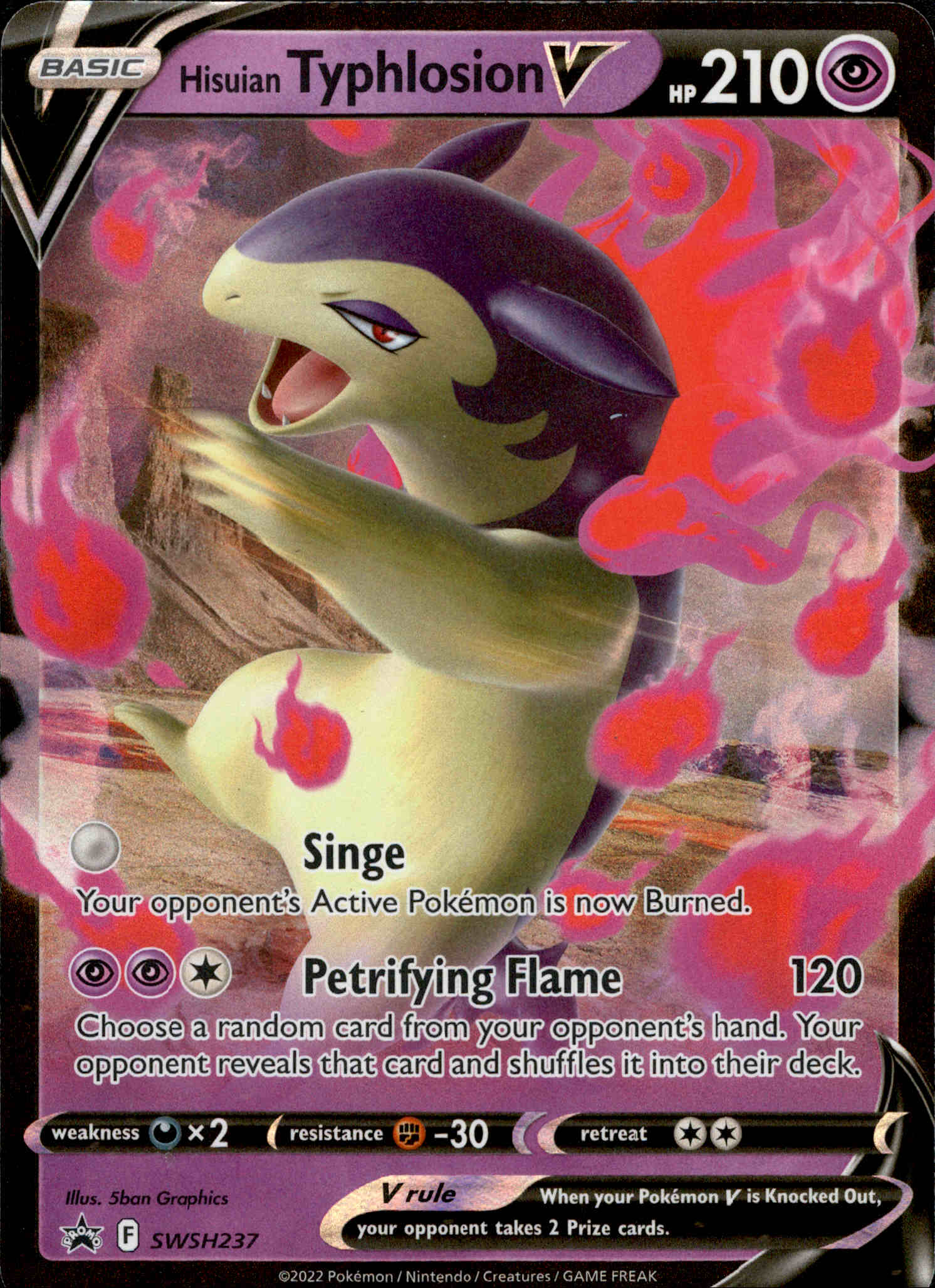 Hisuian Typhlosion V - SWSH237 - Sword & Shield Promo - Card Cavern