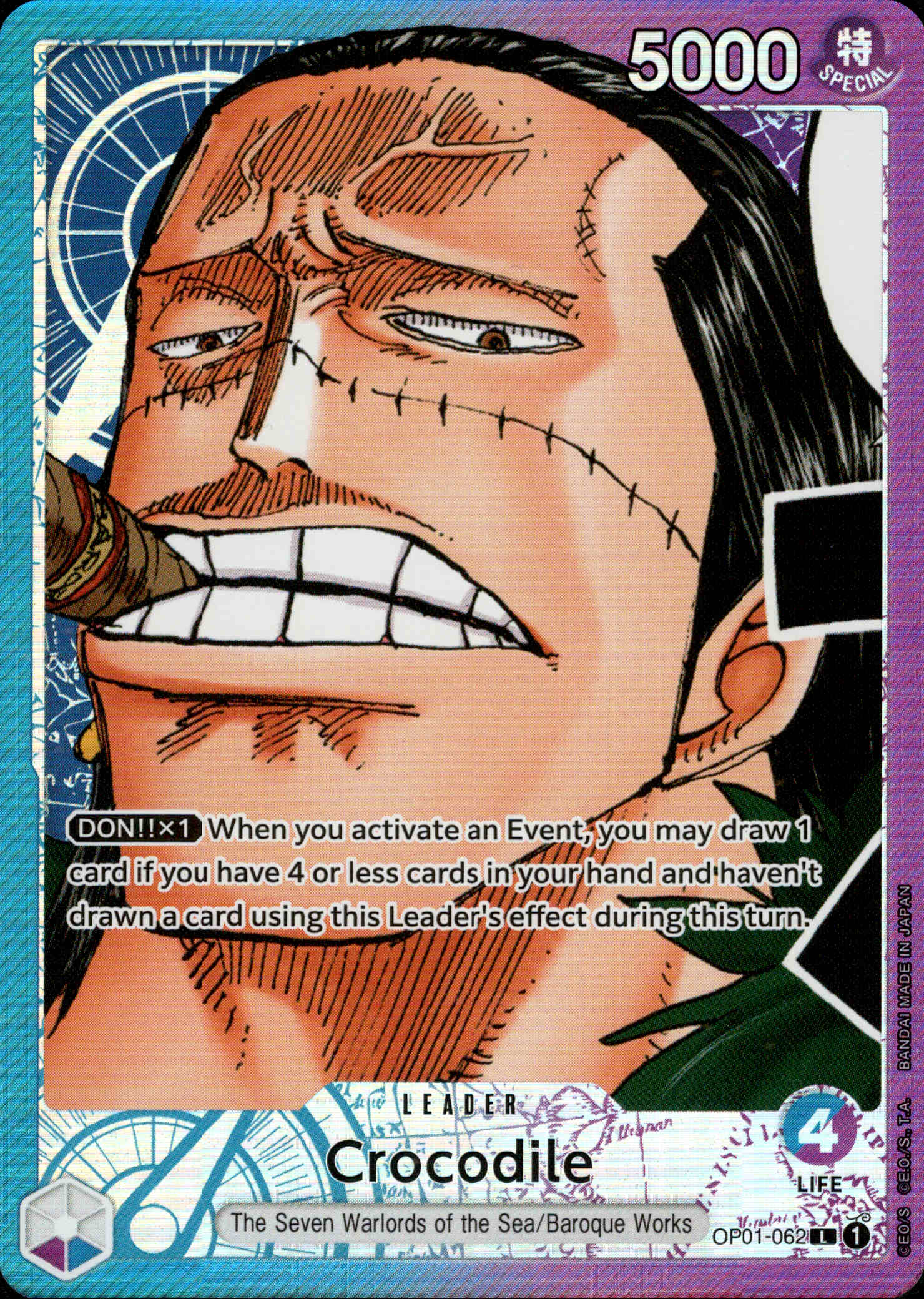 Crocodile Parallel - OP01-062 L - Romance Dawn - Foil - Card Cavern