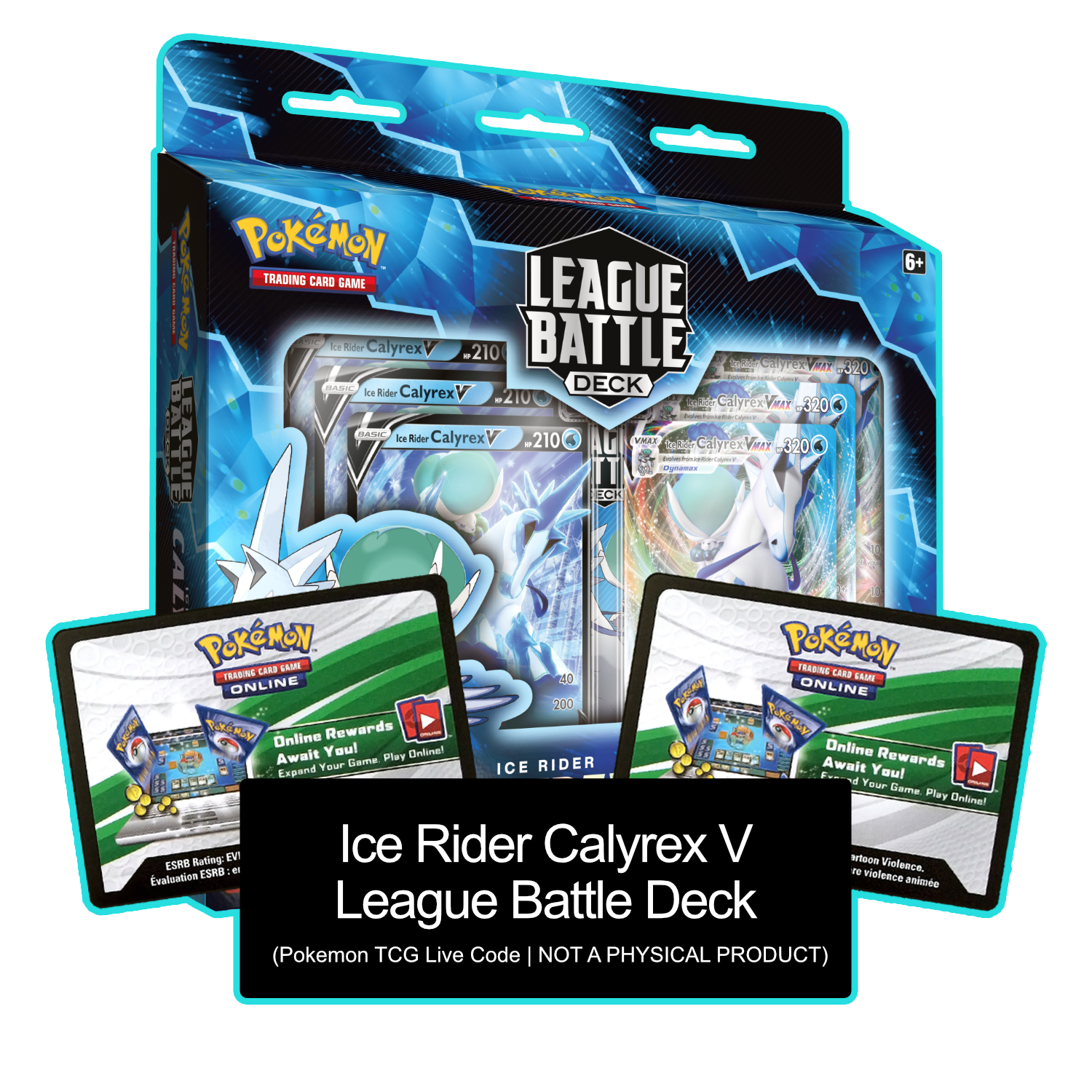 League Battle Deck: Ice Rider Calyrex VMAX Pokemon TCG Live Code - Card Cavern