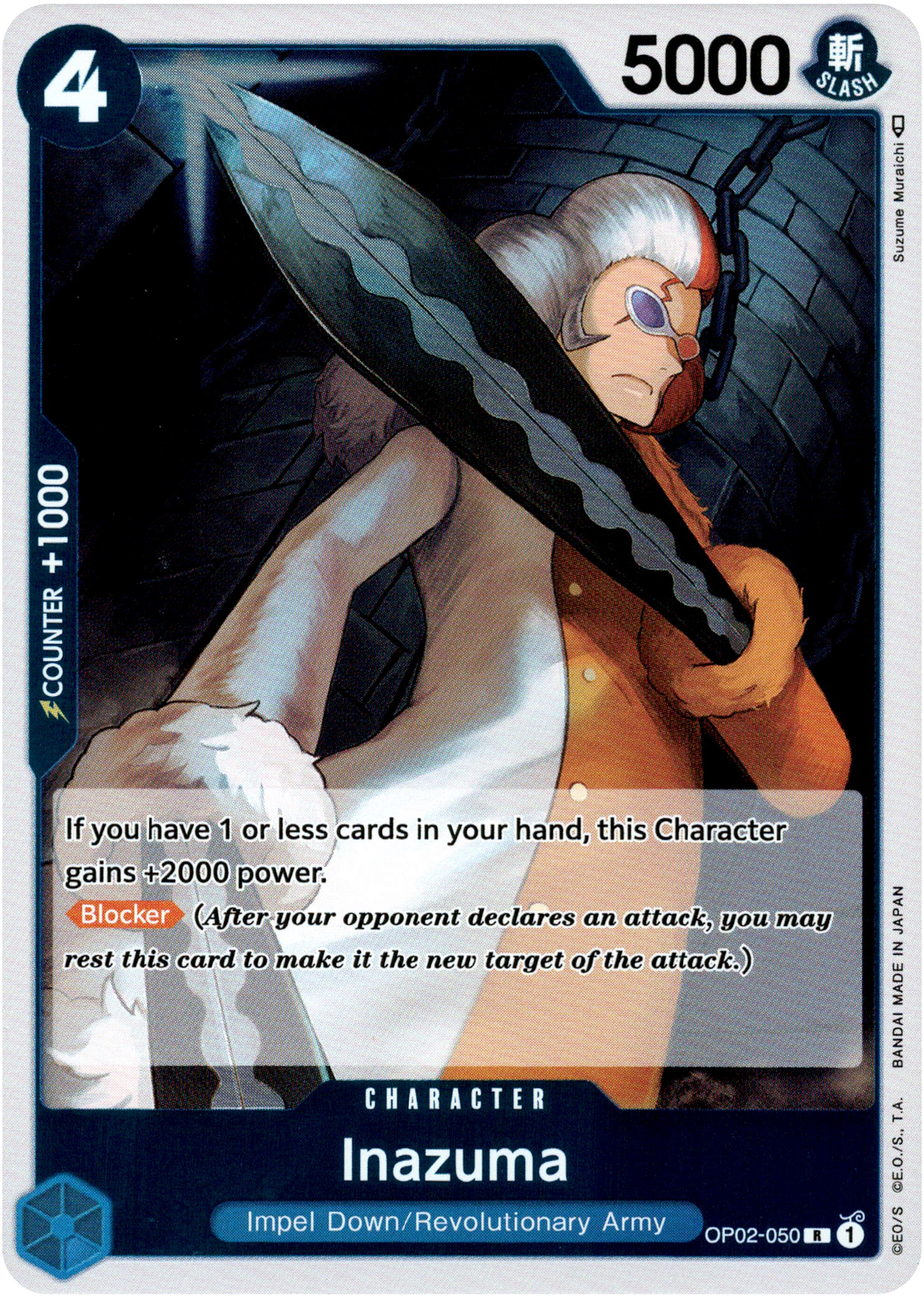 Inazuma - OP02-050 - Paramount War - Foil - Card Cavern