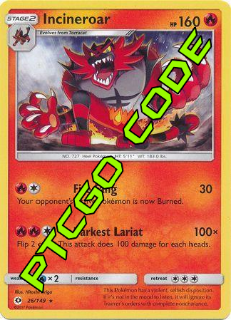 Roaring Heat Theme Deck - Sun & Moon - PTCGO Code - Card Cavern