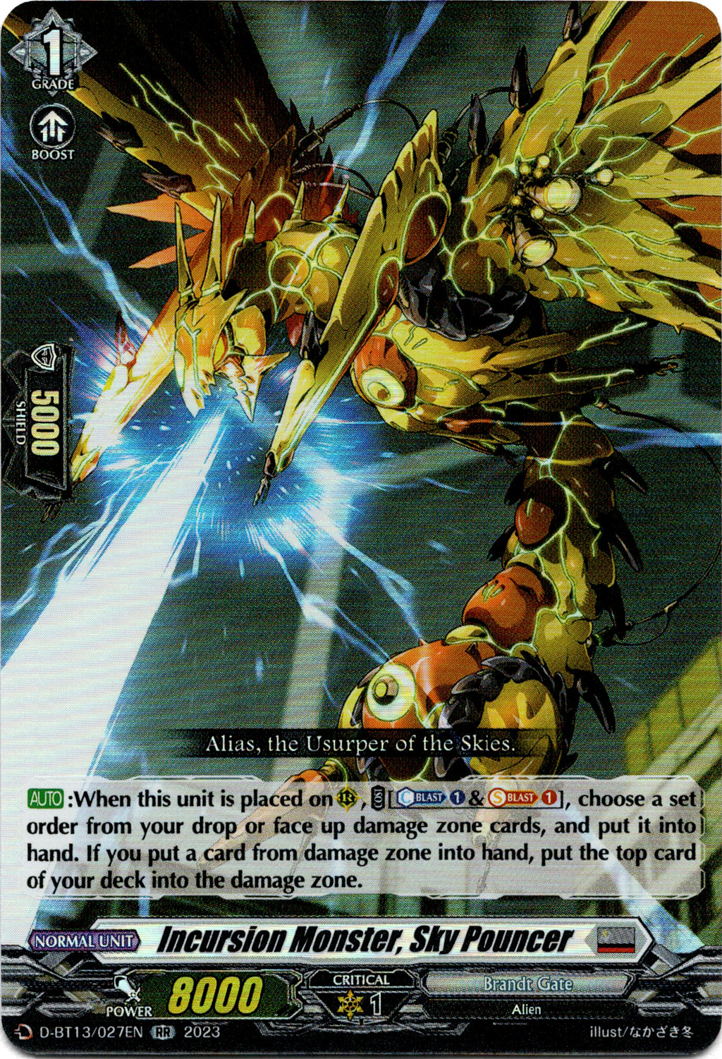 chakra monsters Incursion Monster, Sky Pouncer - D-BT13/027EN