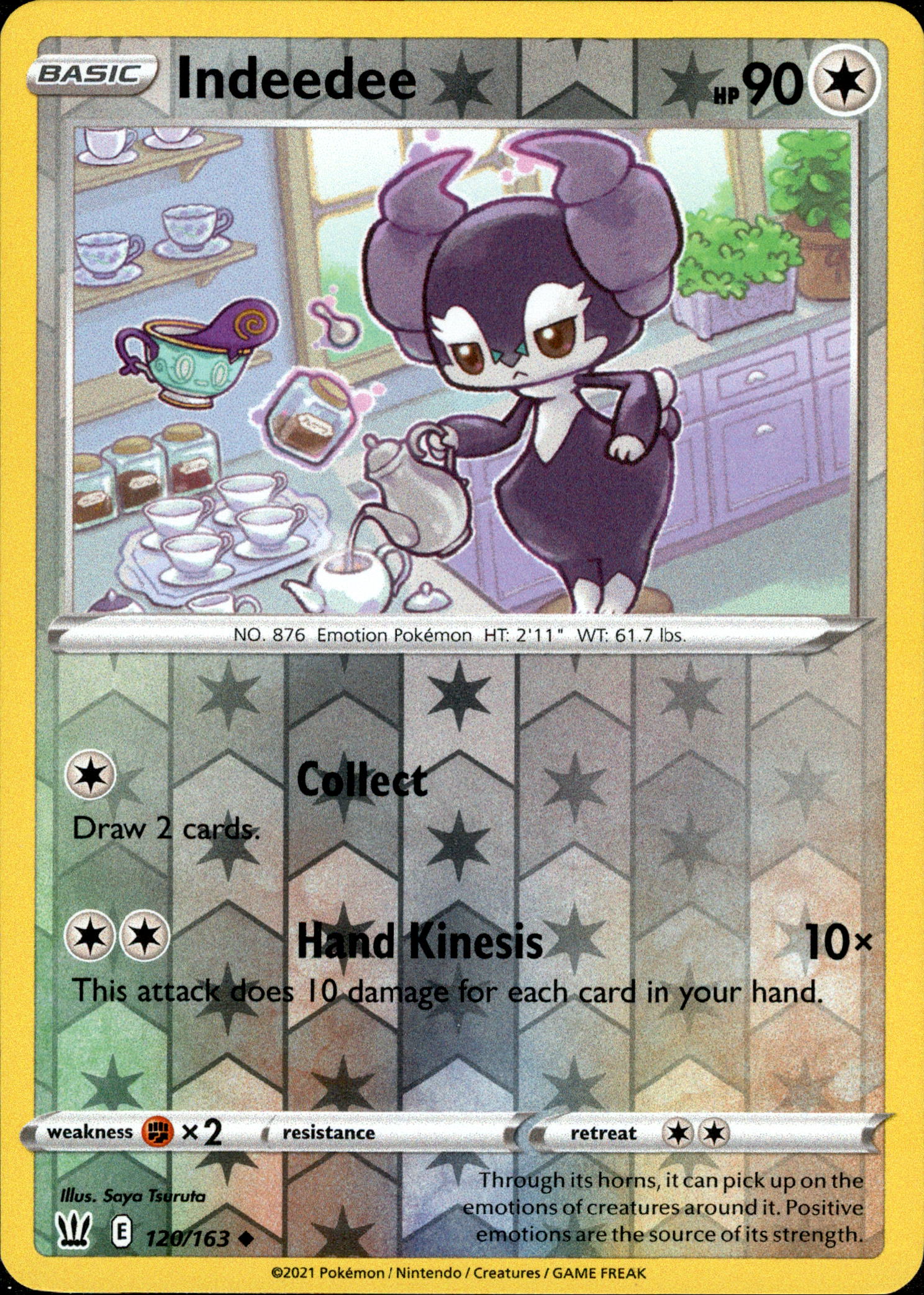 Indeedee - 120/163 - Battle Styles - Reverse Holo - Card Cavern