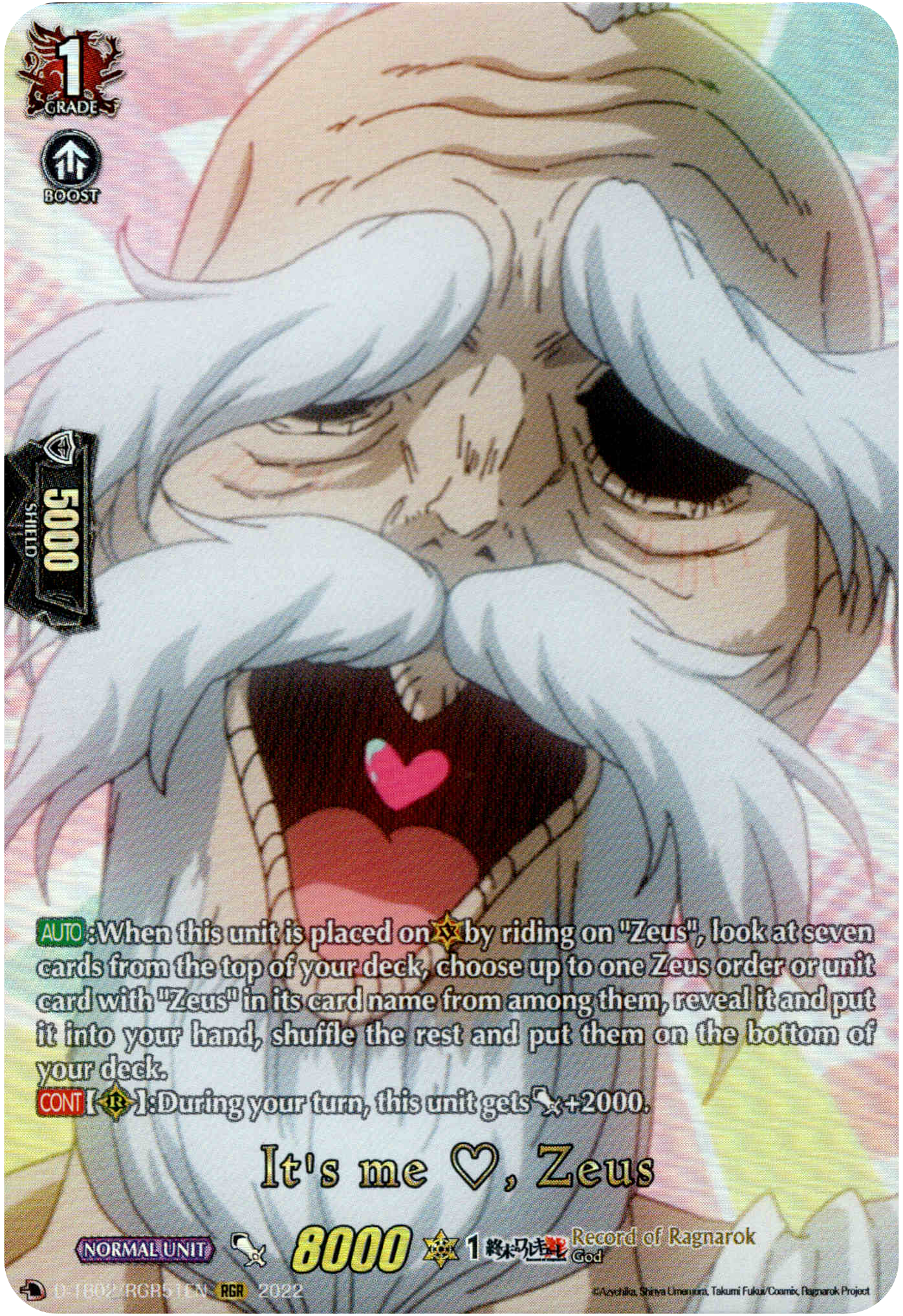 It's me, Zeus - D-TB02/RGR51EN - Record of Ragnarok - Card Cavern