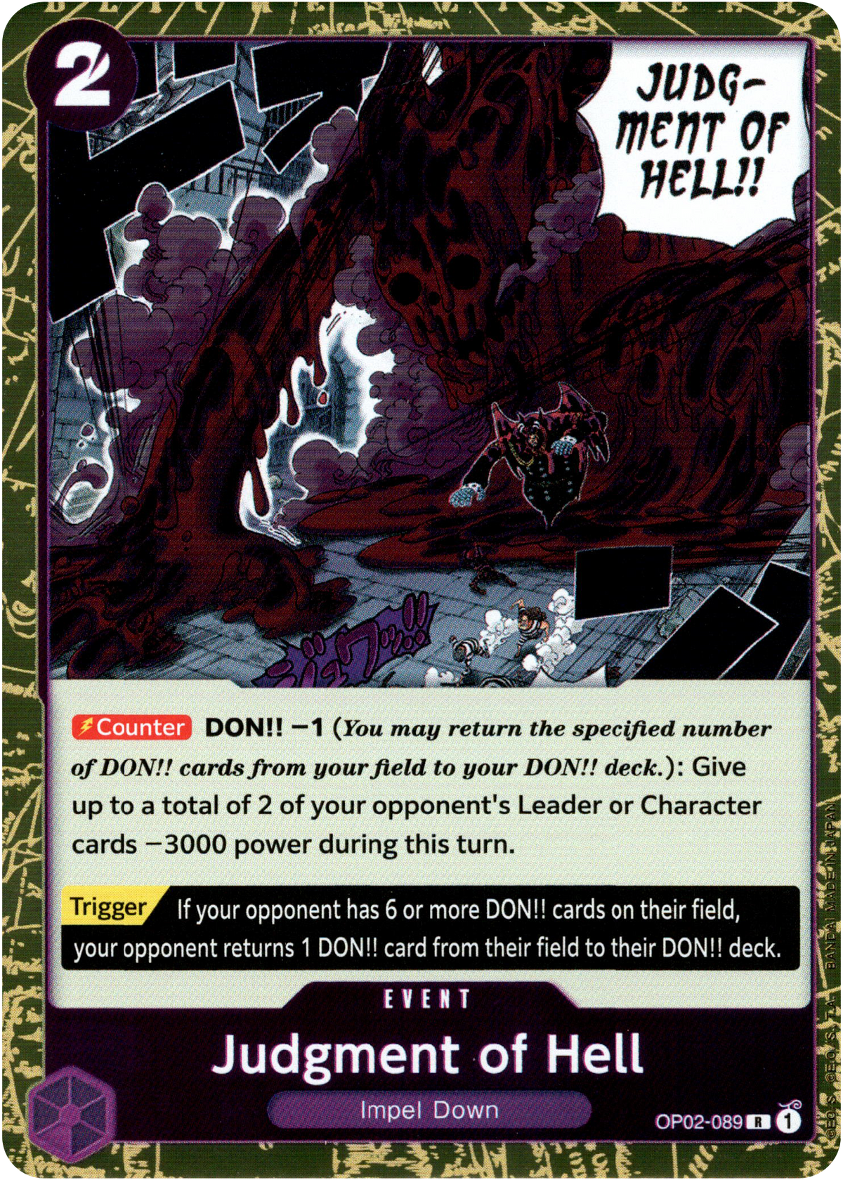 Judgment of Hell - OP02-089 - Paramount War - Foil - Card Cavern