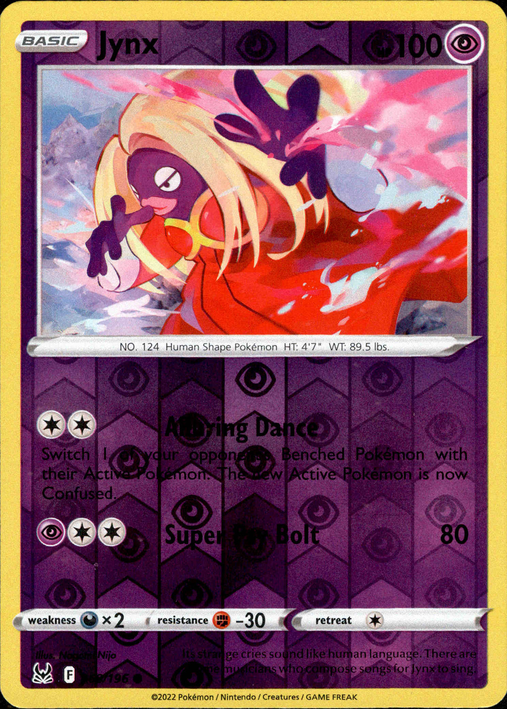 original jynx pokemon card Jynx ex - 191/165 - SV: Scarlet & Violet 151 - Pokemon