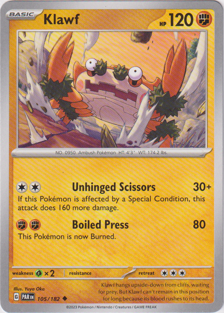 klawf full art pokemon card Klawf - 105/182