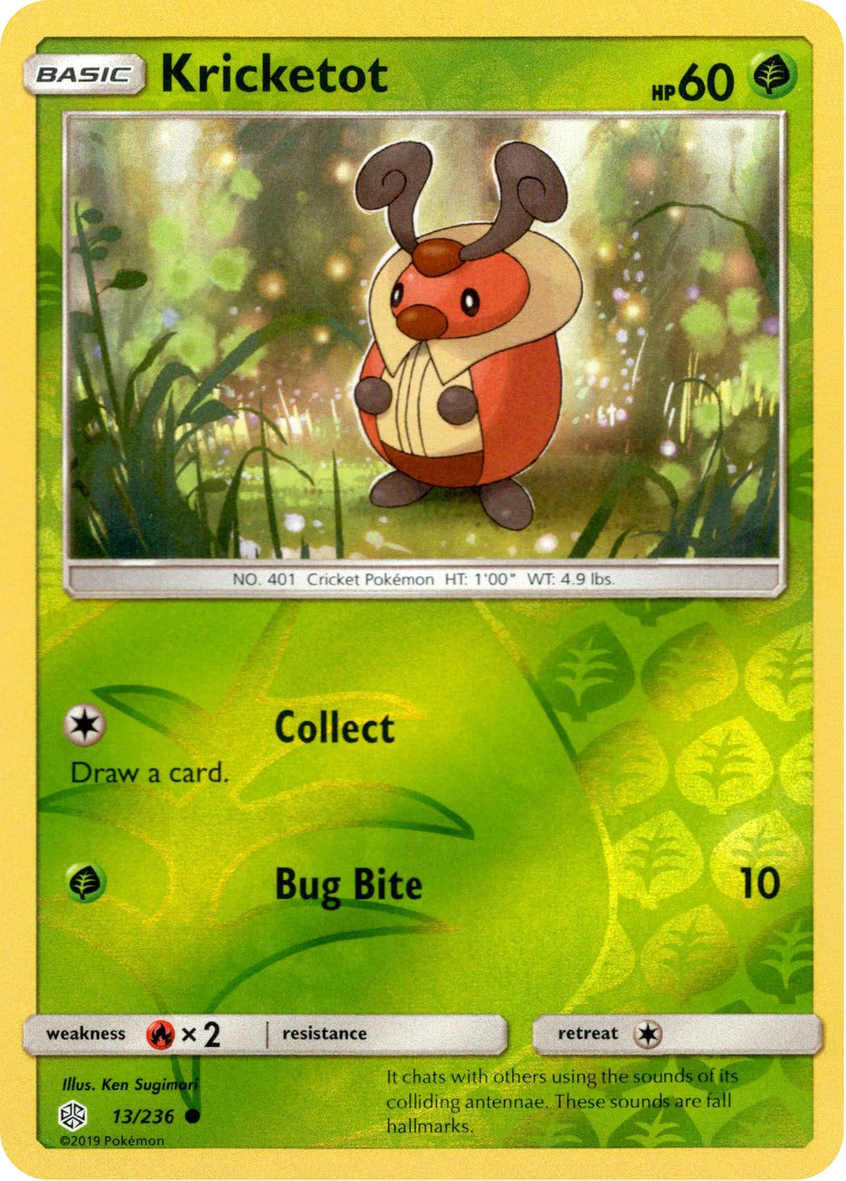 Kricketot - 13/236 - Cosmic Eclipse - Reverse Holo - Card Cavern