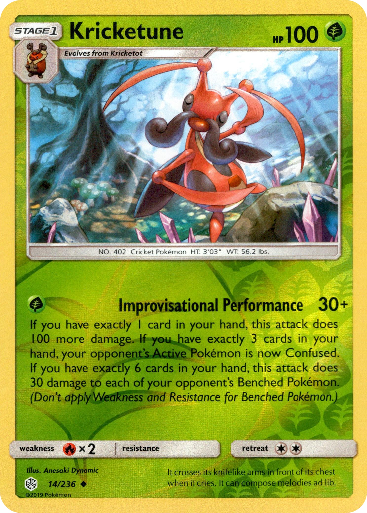 Kricketune - 14/236 - Cosmic Eclipse - Reverse Holo - Card Cavern