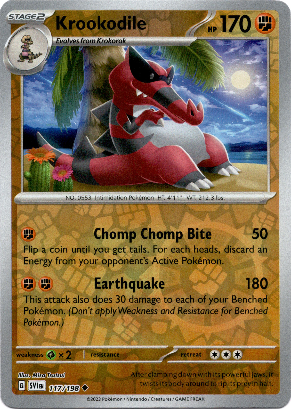 Krookodile - 117/198 - Scarlet & Violet - Reverse Holo - Card Cavern