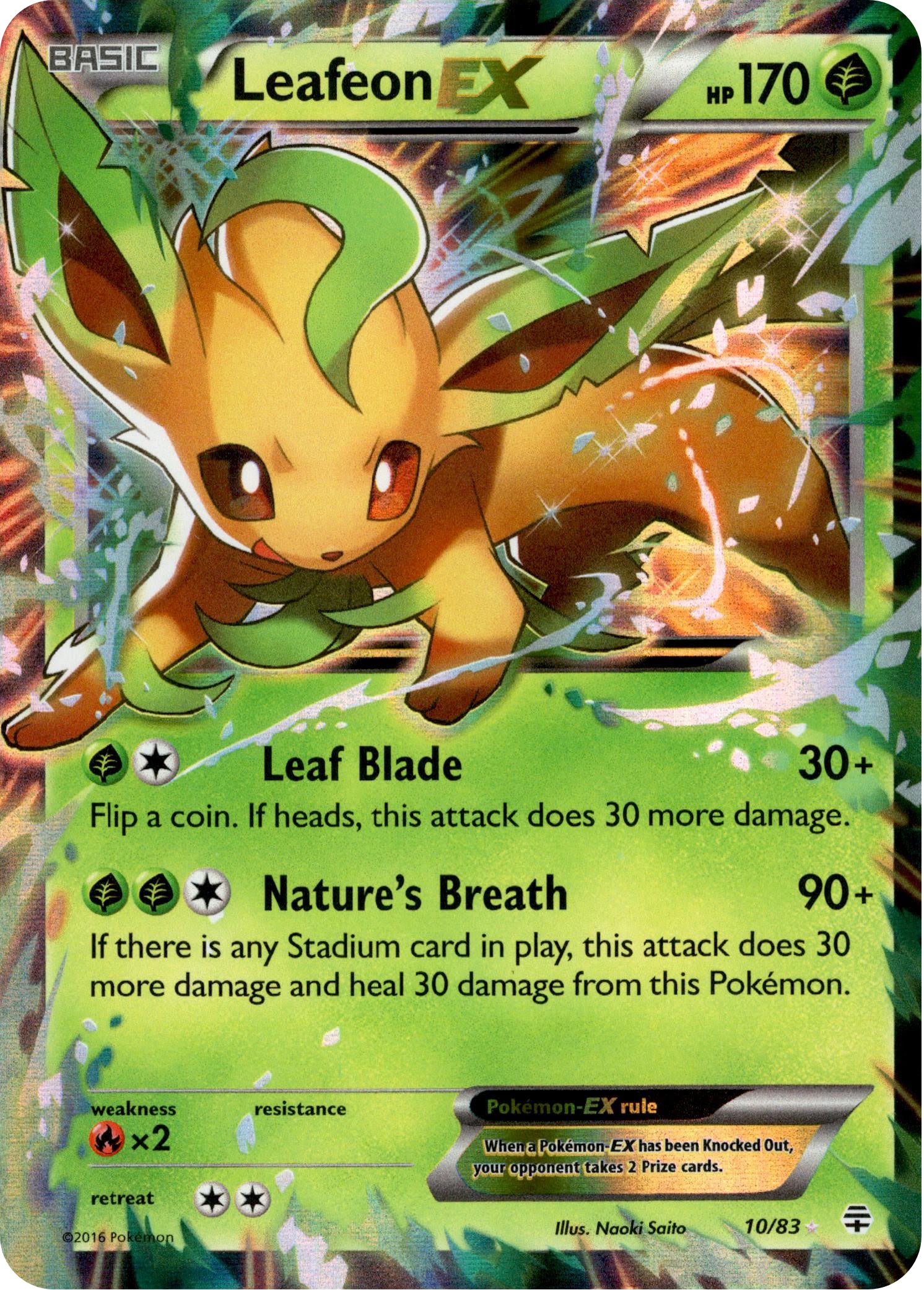 Leafeon EX - 10/83 - Generations - Holo - Card Cavern
