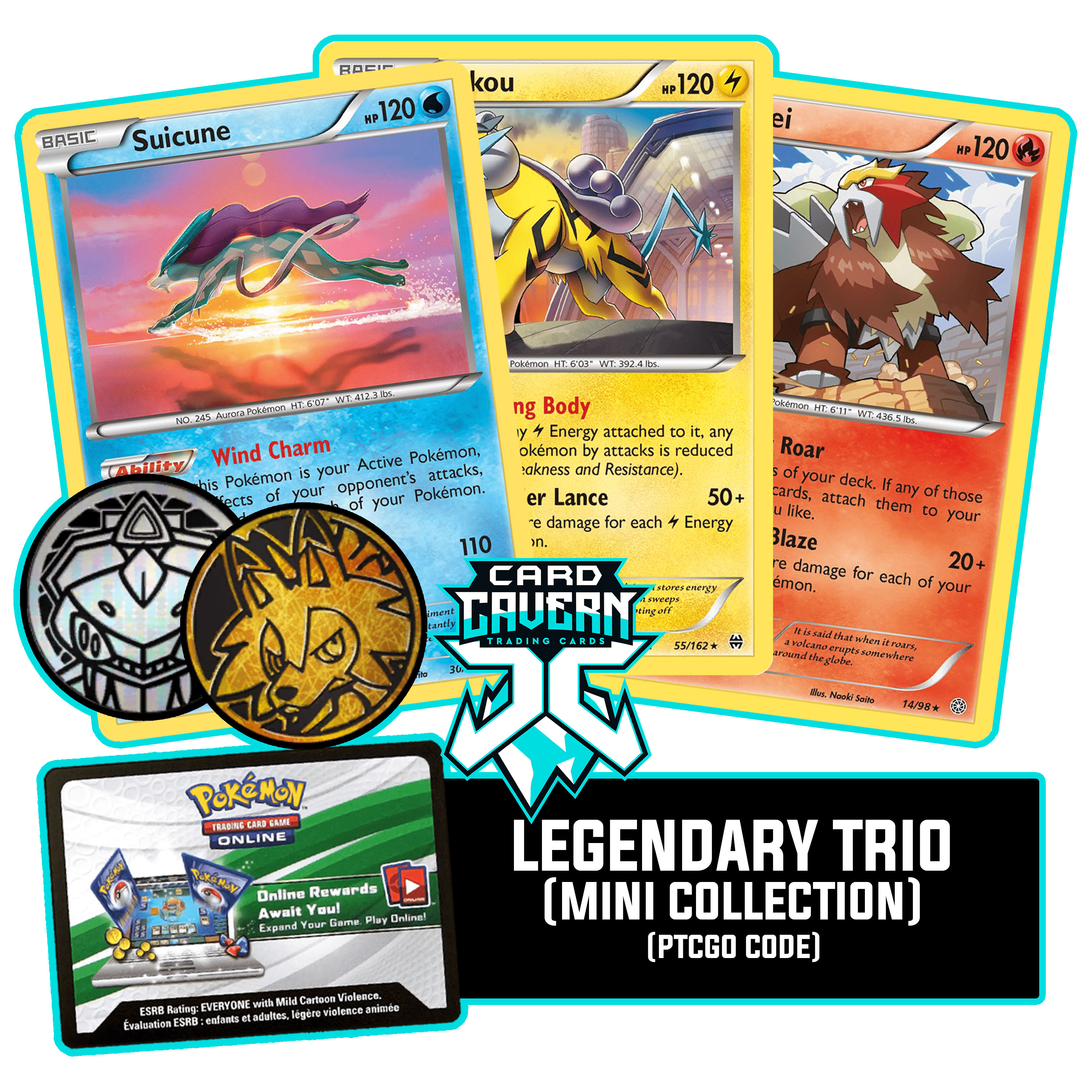Legendary Trio Mini Collection - Promos - PTCGO Code - Card Cavern
