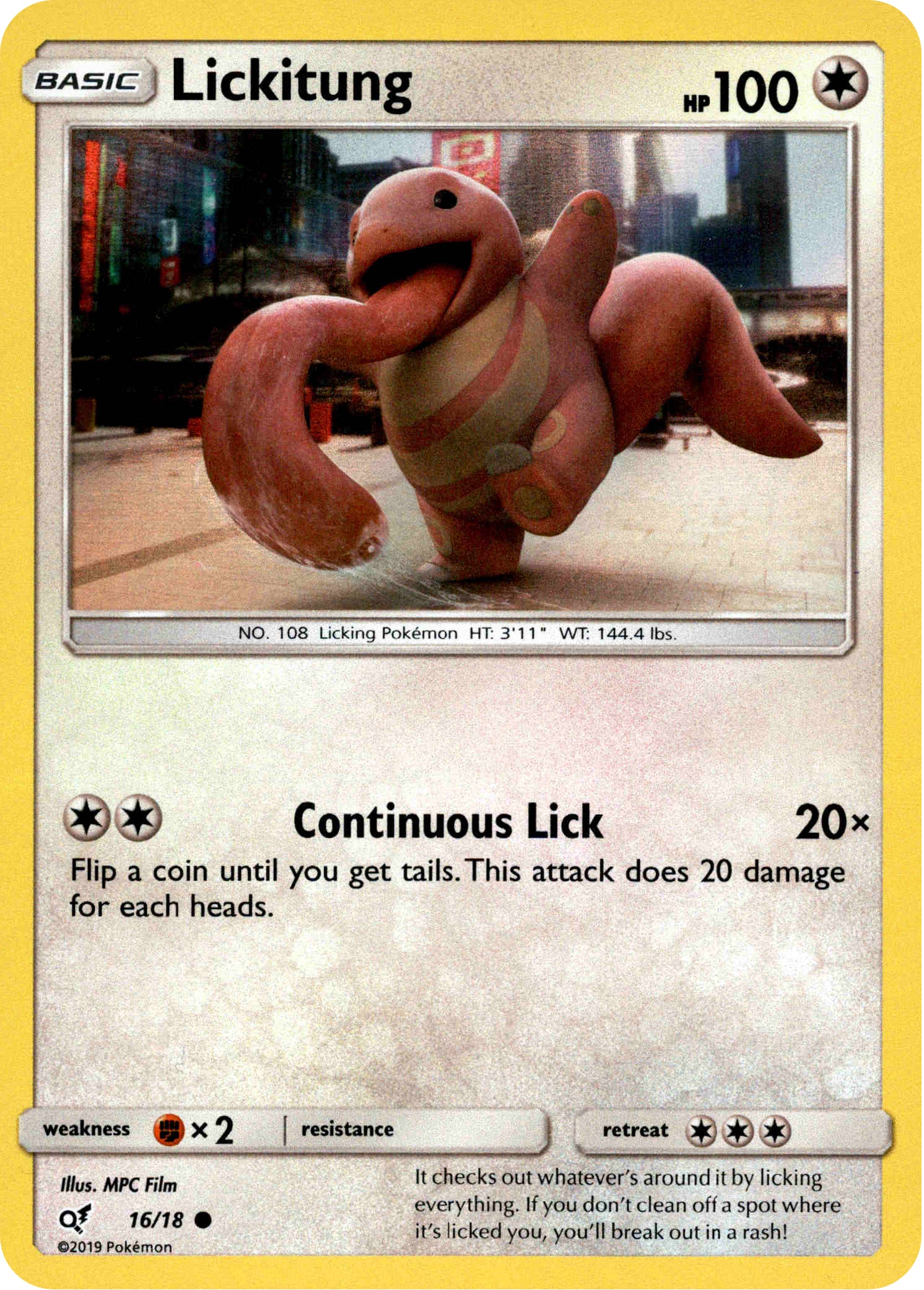Lickitung - 16/18 - Detective Pikachu - Holo - Card Cavern