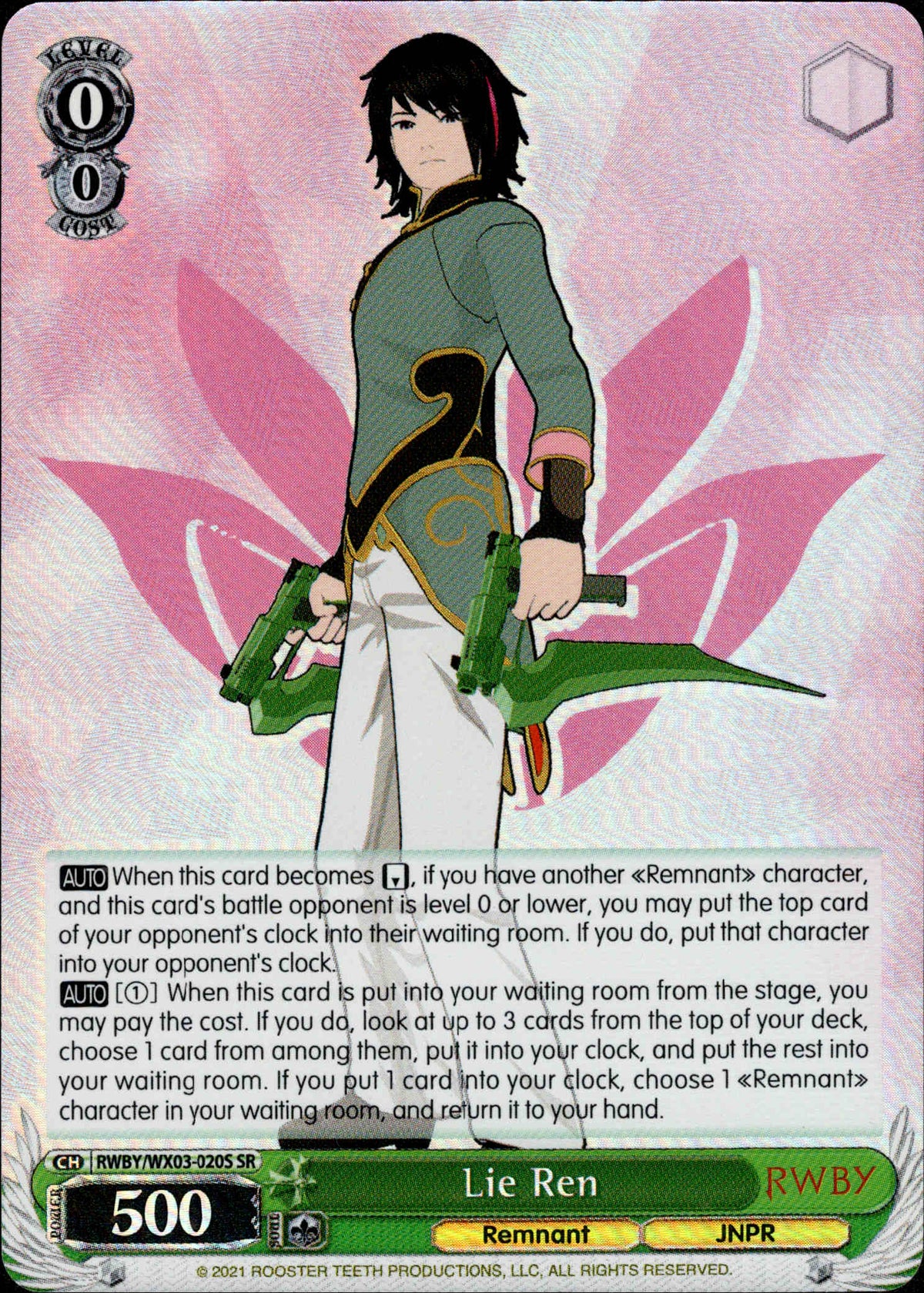 Lie Ren - RWBY/WX03-020S - RWBY - Card Cavern