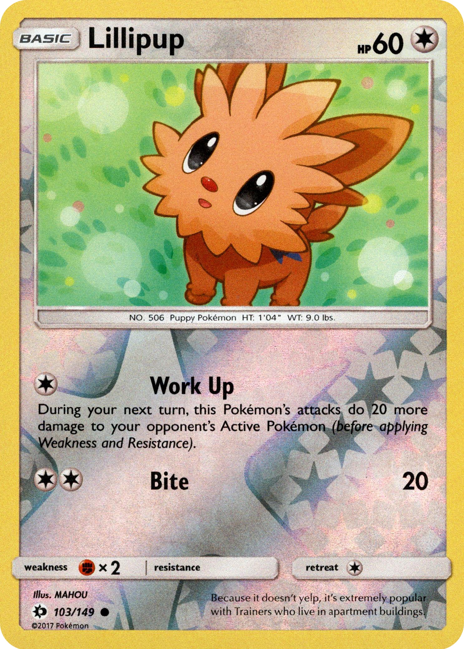 Lillipup - 103/149 - Sun & Moon - Reverse Holo - Card Cavern