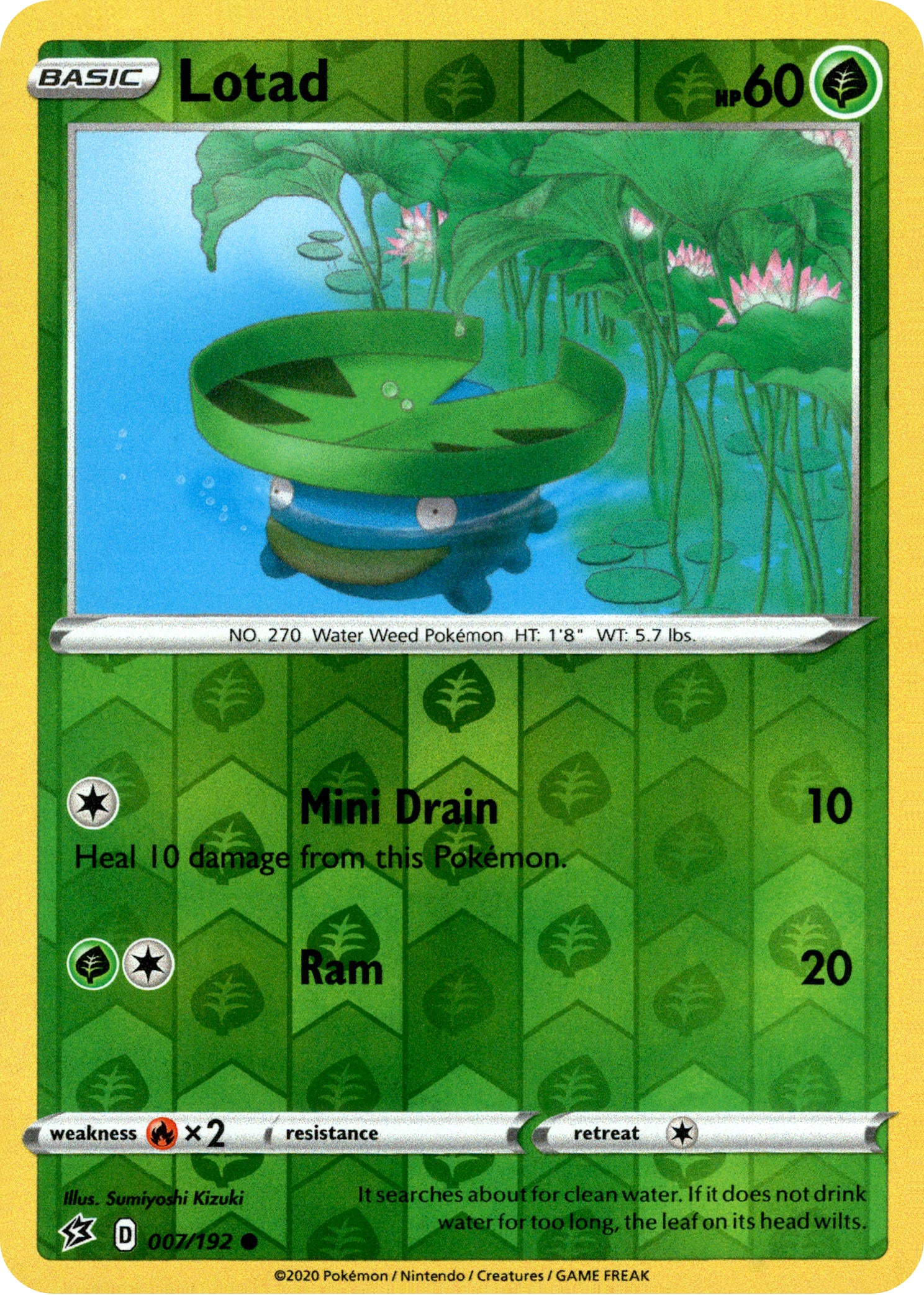 Lotad - 7/192 - Rebel Clash - Reverse Holo - Card Cavern