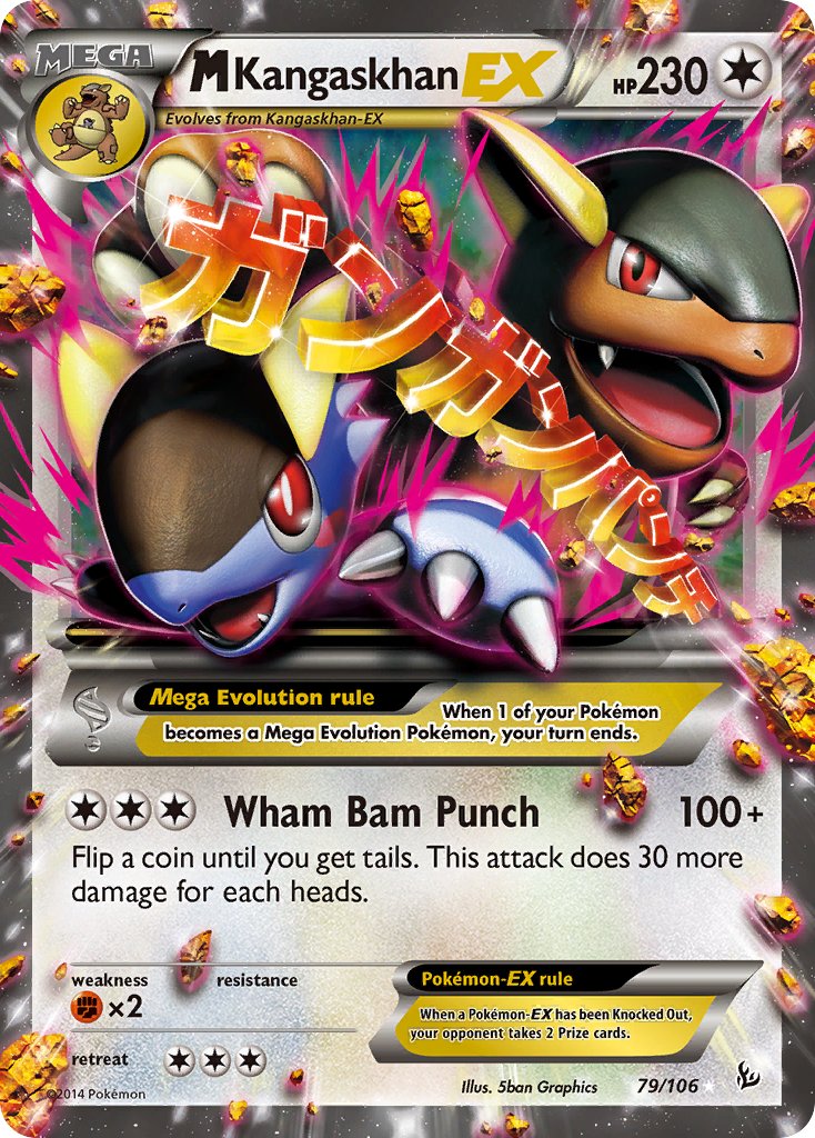 M Kangaskhan EX - 79/106 - Flashfire - Holo - Card Cavern