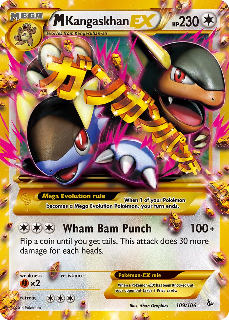 M Kangaskhan EX Secret Rare - 109/106 - Flashfire - Holo - Card Cavern