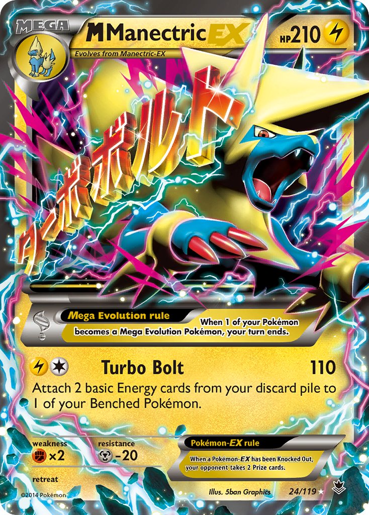 M Manectric EX - 24/119 - Phantom Forces - Holo - Card Cavern