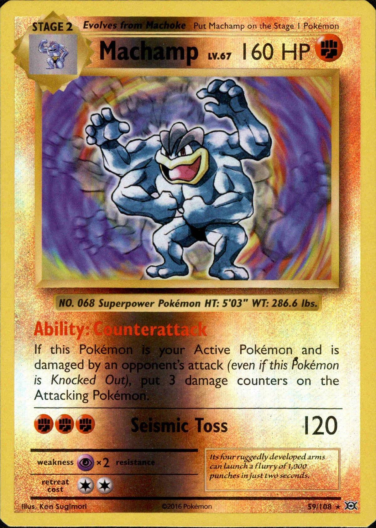 Machamp - 59/108 - Evolutions - Reverse Holo - Card Cavern