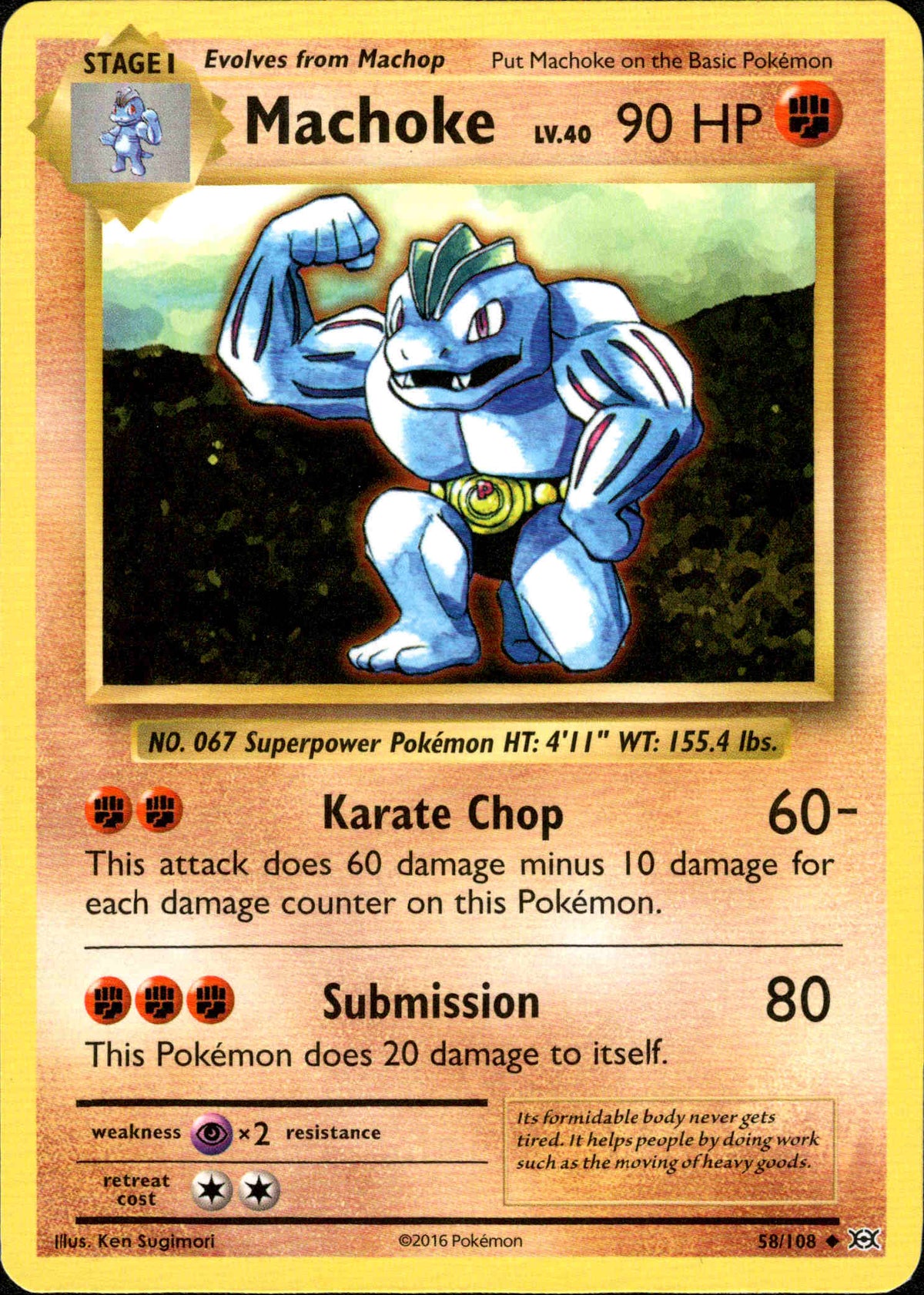 Machoke - 58/108 - Evolutions - Card Cavern
