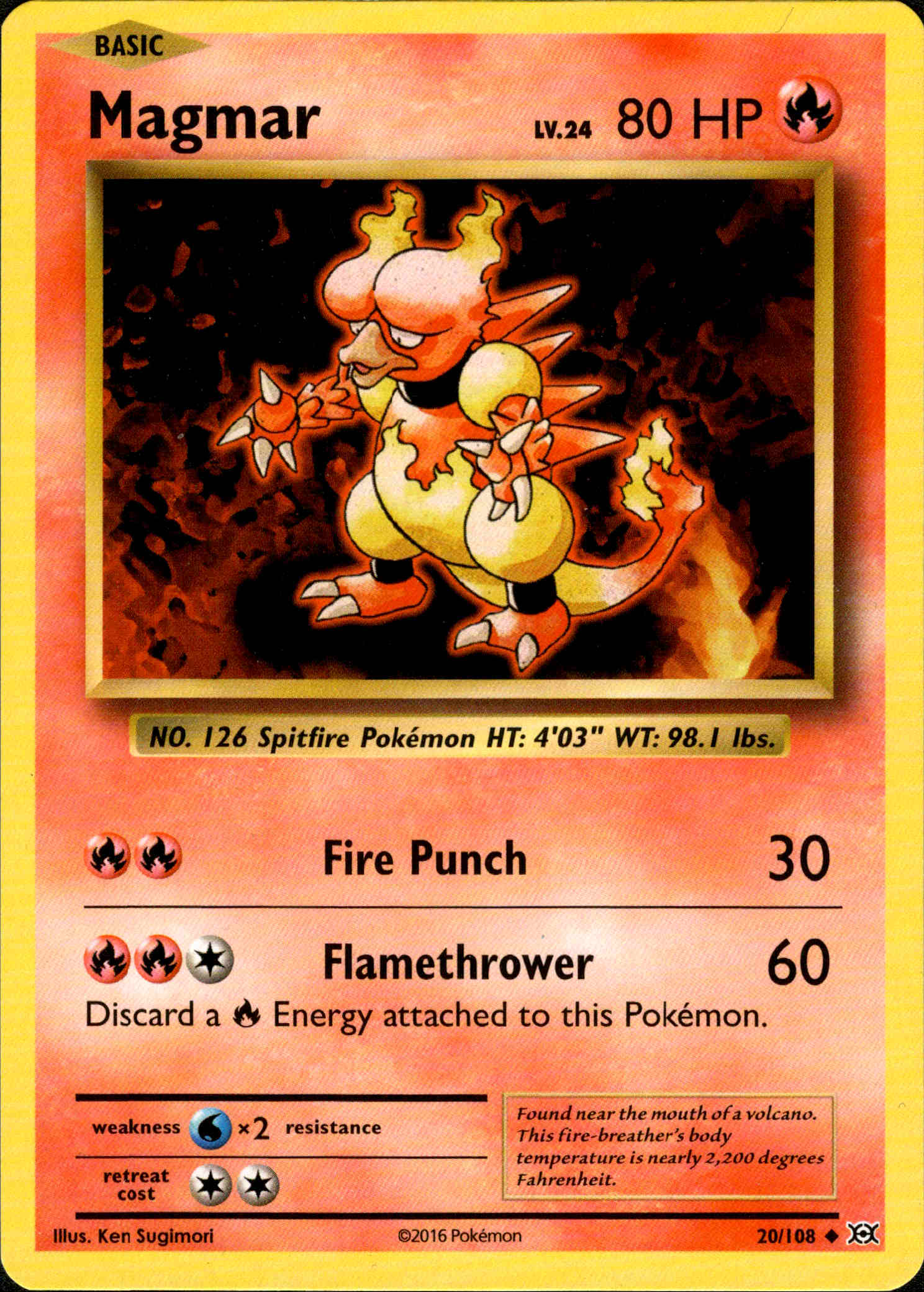Magmar - 20/108 - Evolutions - Card Cavern