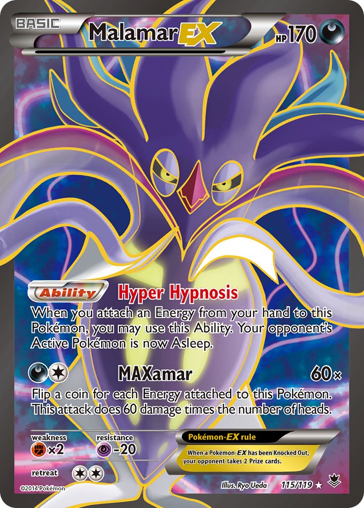 Malamar EX Full Art - 115/119 - Phantom Forces - Holo - Card Cavern