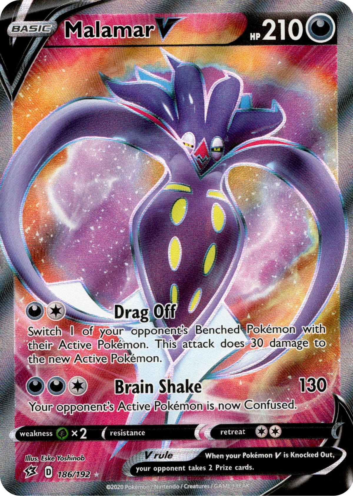Malamar V Full Art - 186/192 - Rebel Clash - Holo - Card Cavern