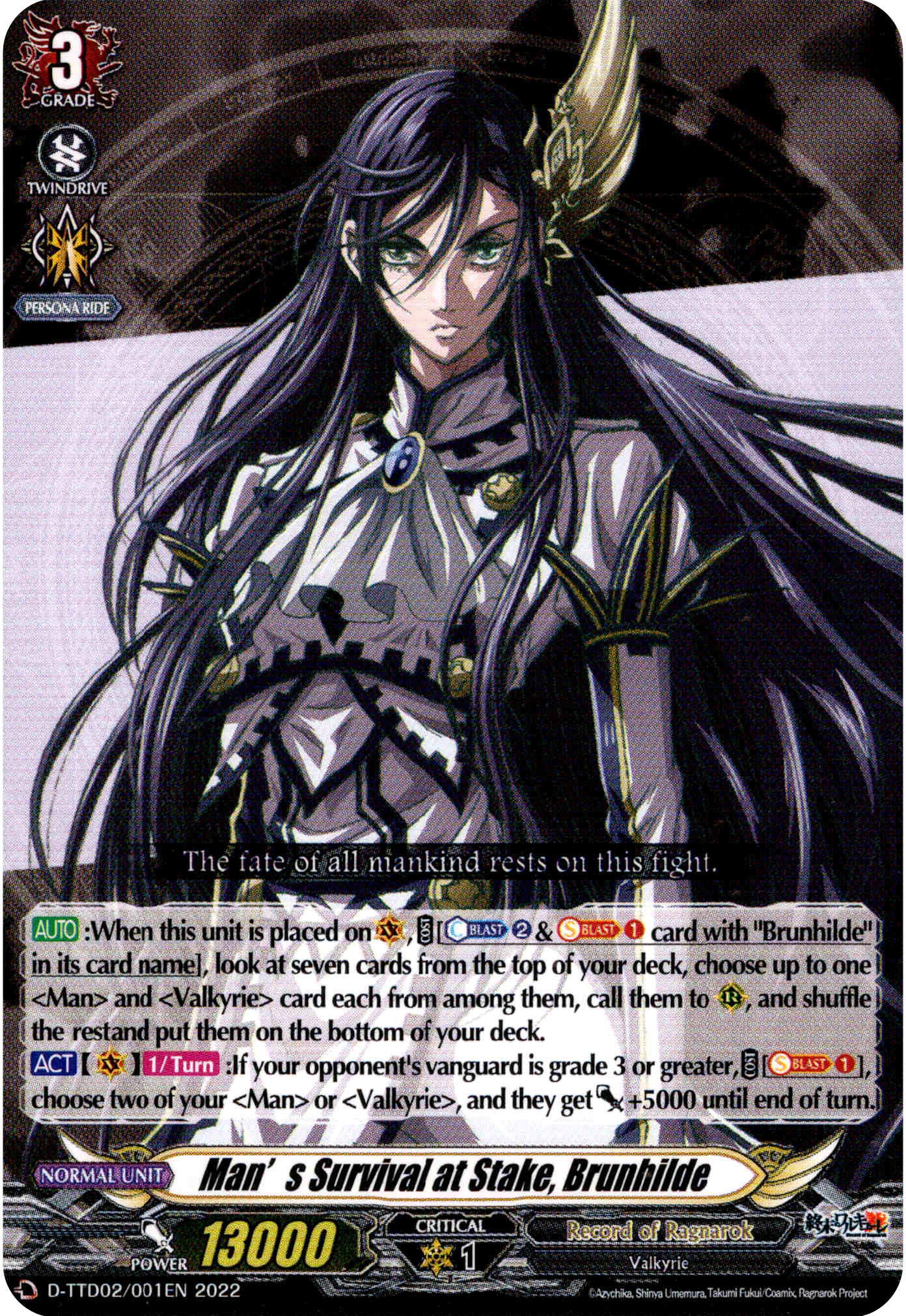 Man's Survival at Stake, Brunhilde - D-TTD02/001EN - Record of Ragnarok - Card Cavern