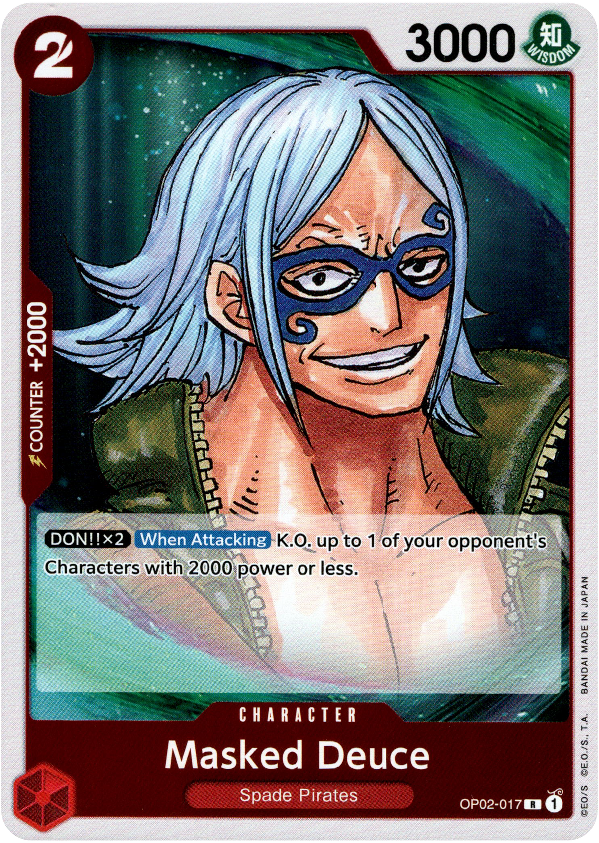 Masked Deuce - OP02-017 - Paramount War - Foil - Card Cavern