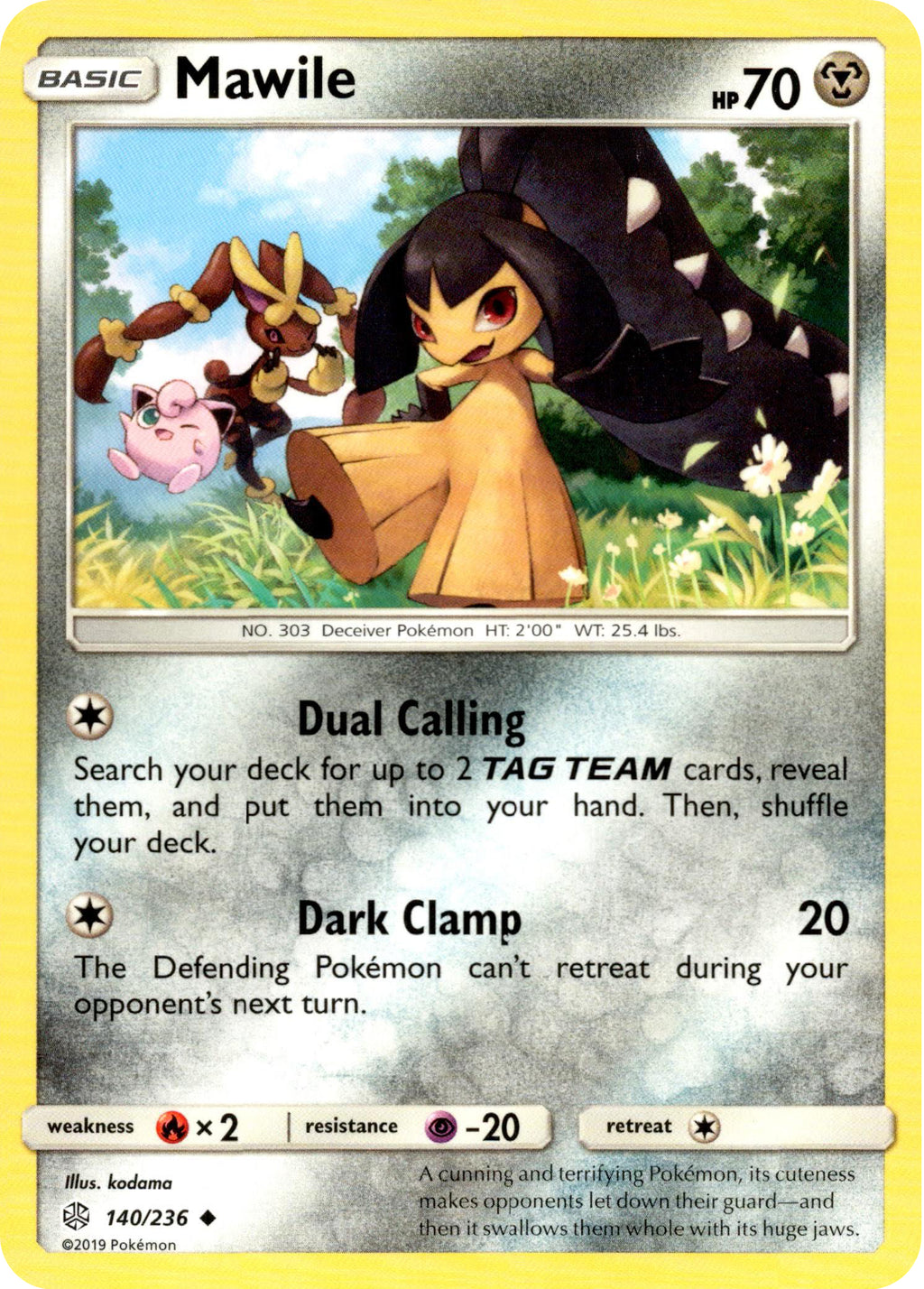Mawile - 140/236 - Cosmic Eclipse Card Cavern Trading Cards, LLC Mawile - 140/236 - Cosmic Eclipse Card Cavern Trading Cards, LLC