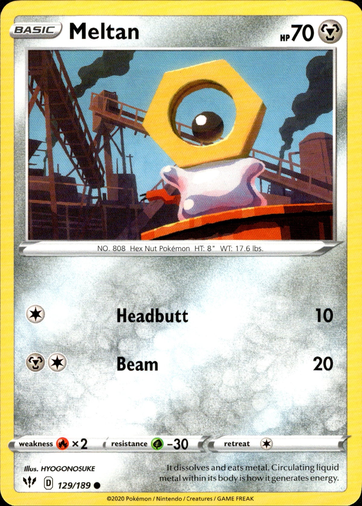 Meltan - 129/189 - Darkness Ablaze - Card Cavern