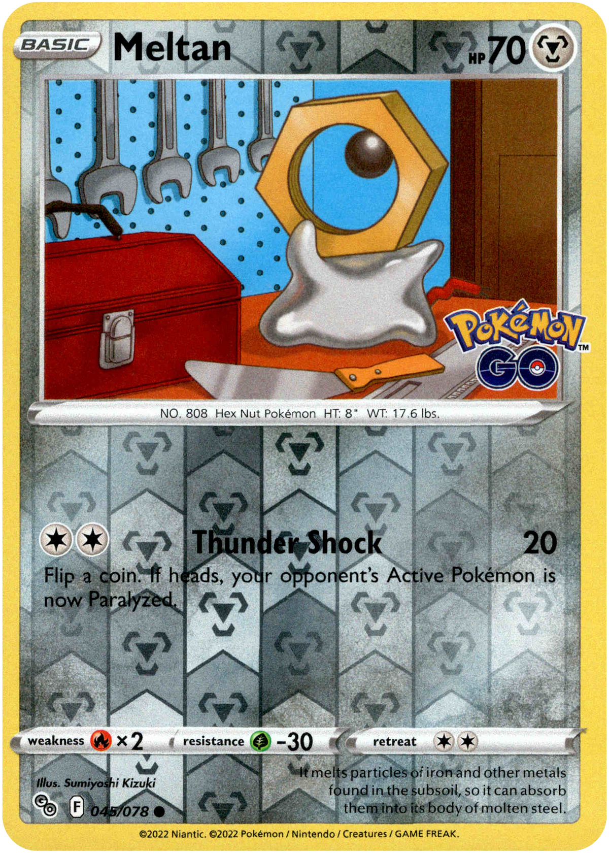 Meltan - 045/078 - Pokemon Go - Reverse Holo - Card Cavern