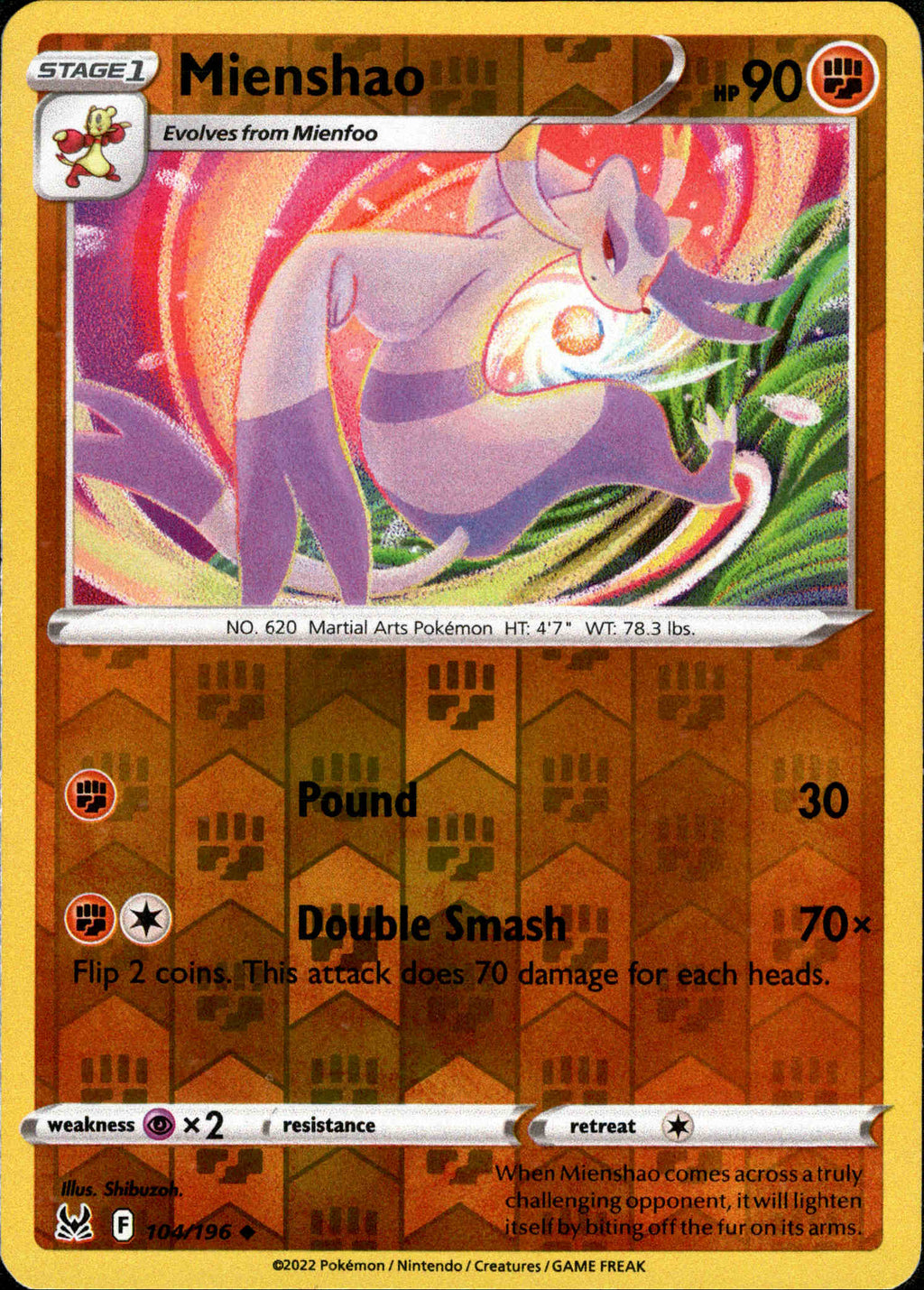 Mienshao - 104/196 - Lost Origin