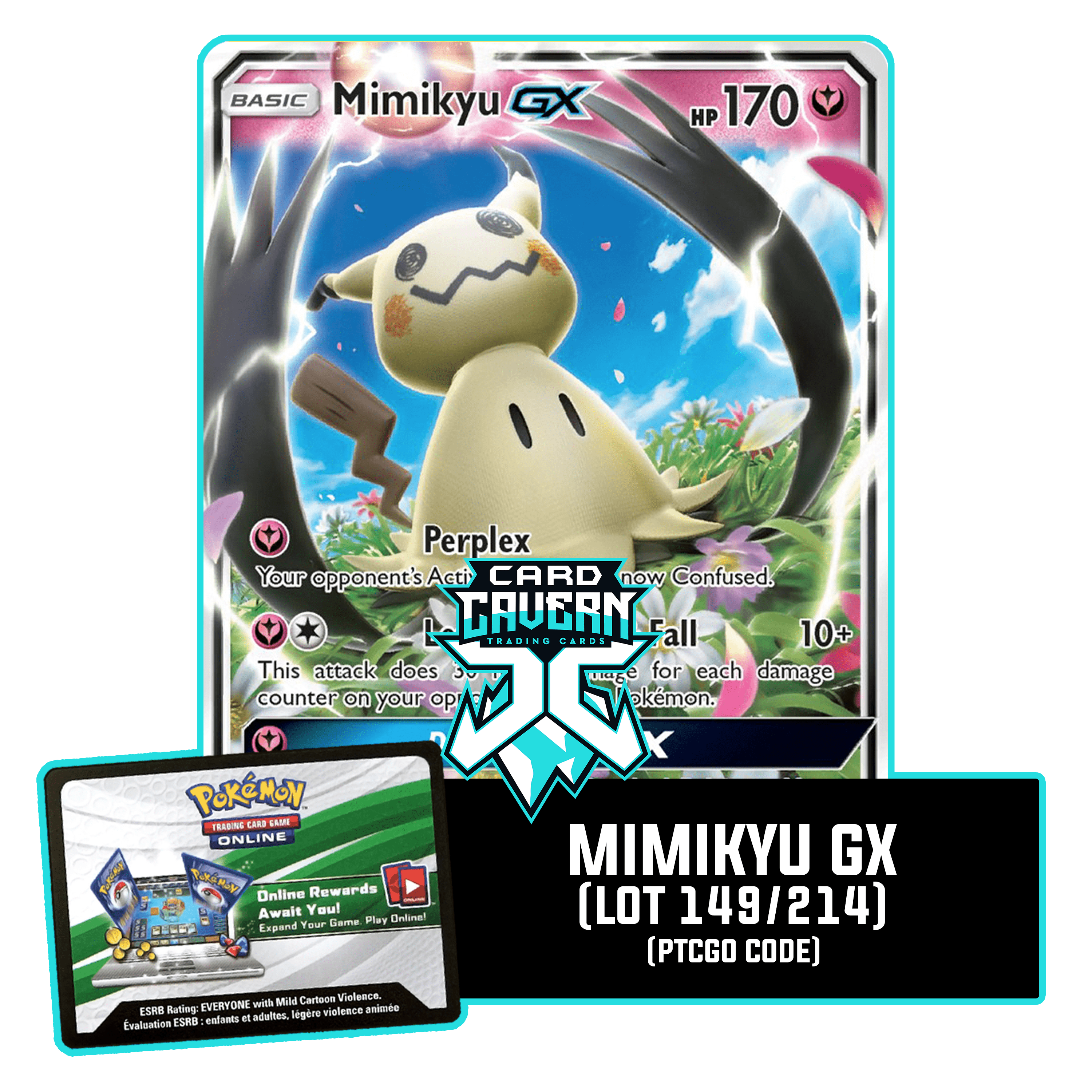 Mimikyu GX 149/214 PTCGO Code - Card Cavern